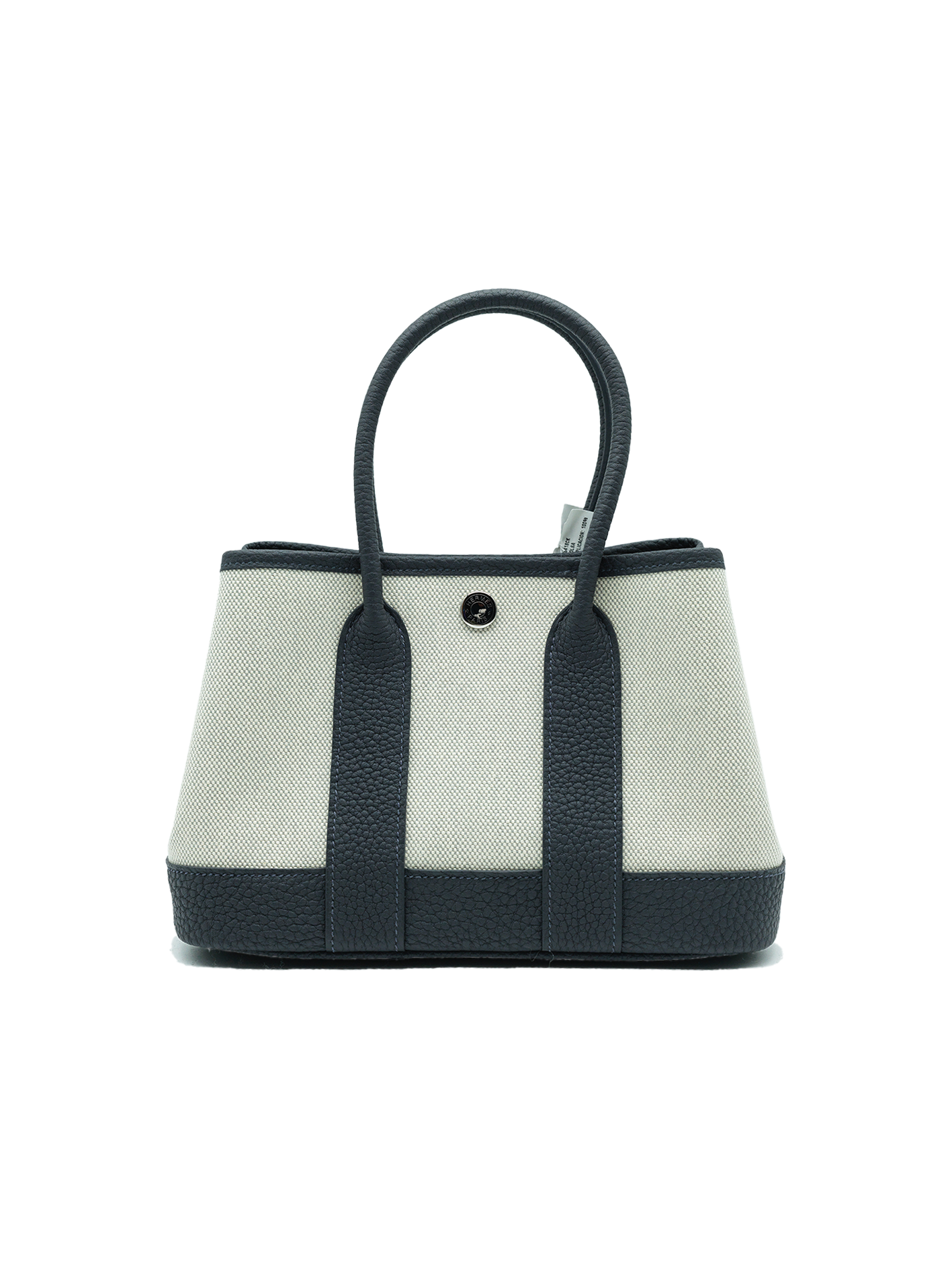 NEW HERMES MINI GARDEN PARTY TOILE/ NEGONDA GRIS ARDOISE PHW