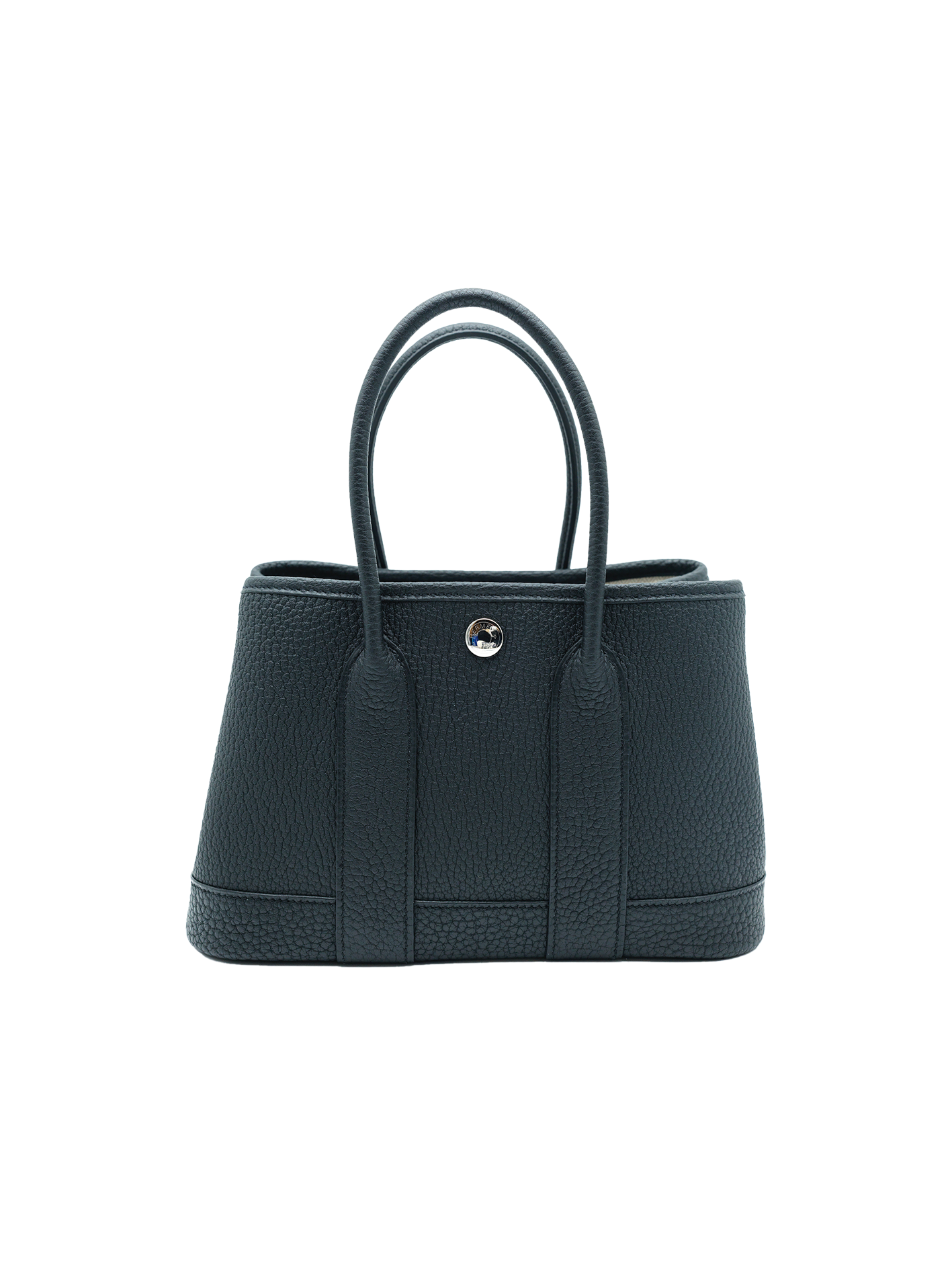 NEW HERMES MINI GARDEN PARTY TOILE/ TOGO BLACK PHW