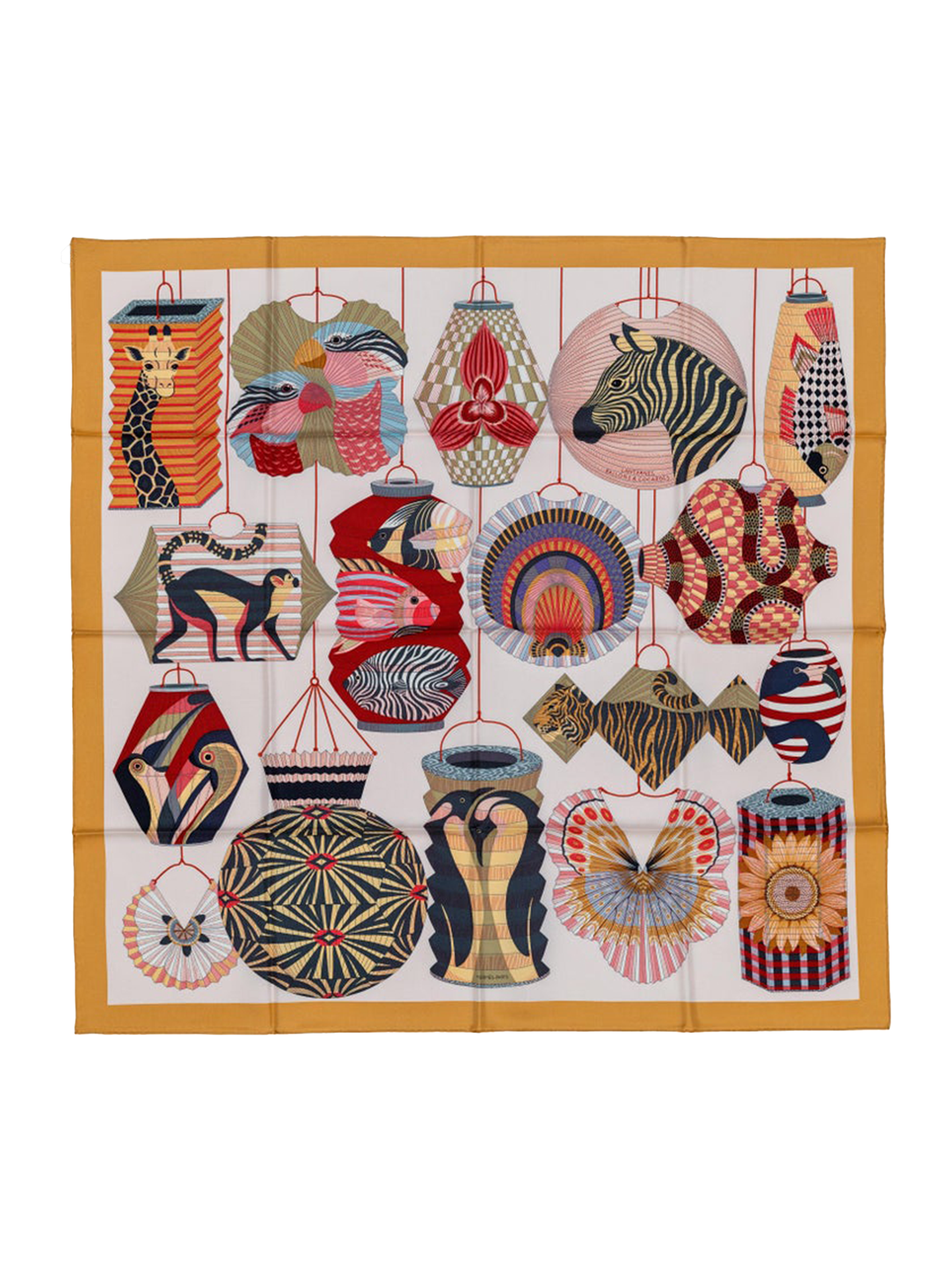 NEW HERMÈS LANTERNES BALLONS ET COCARDES SCARF