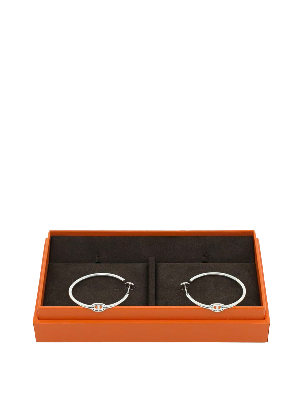 PRE-LOVED HERMÈS CHAINE D'ANCRE ENCHAINEE EARRINGS GM PHW