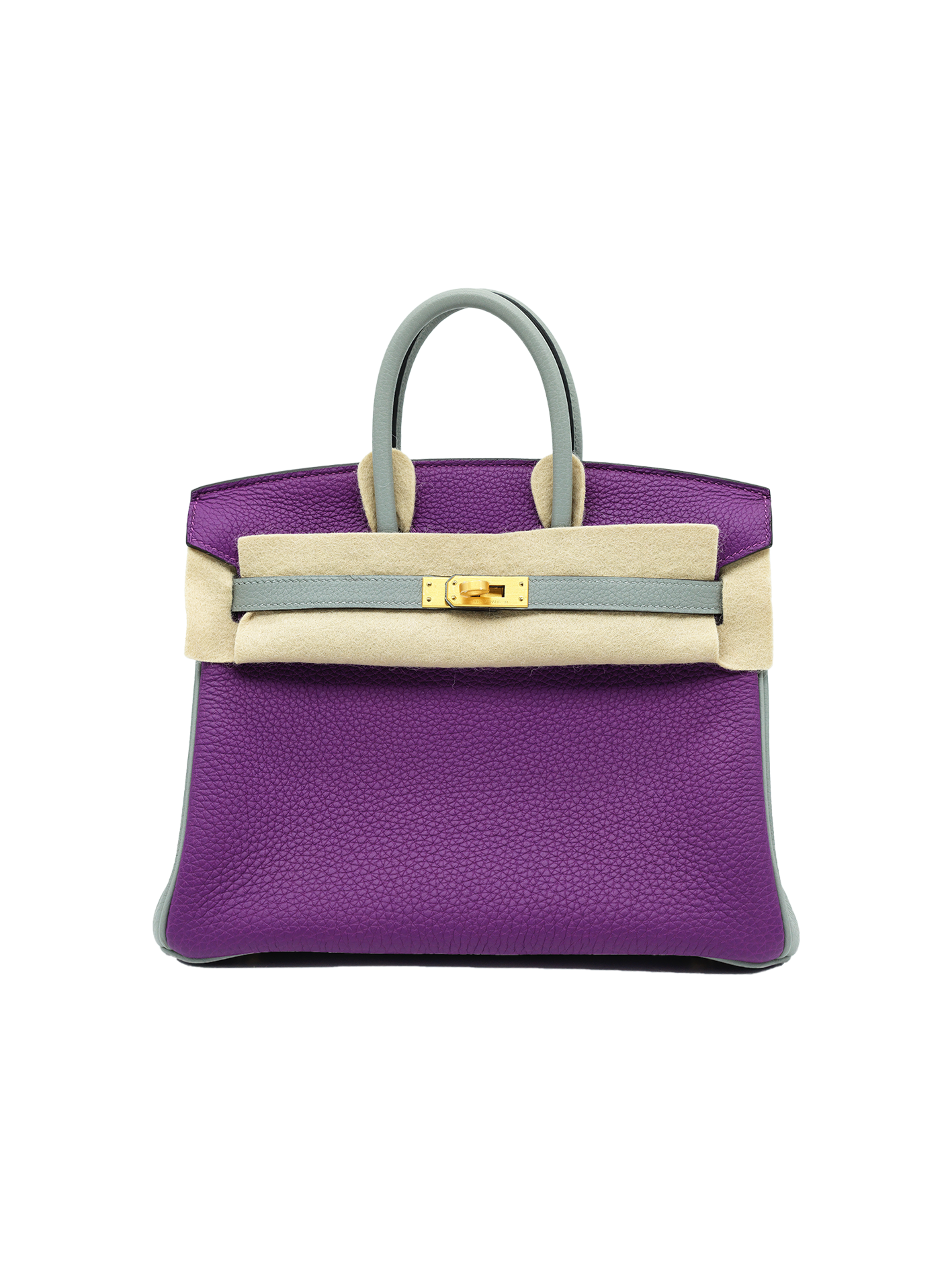 NEW HERMÈS BIRKIN 25 TOGO PARME/ GRIS MOUETTE BGHW