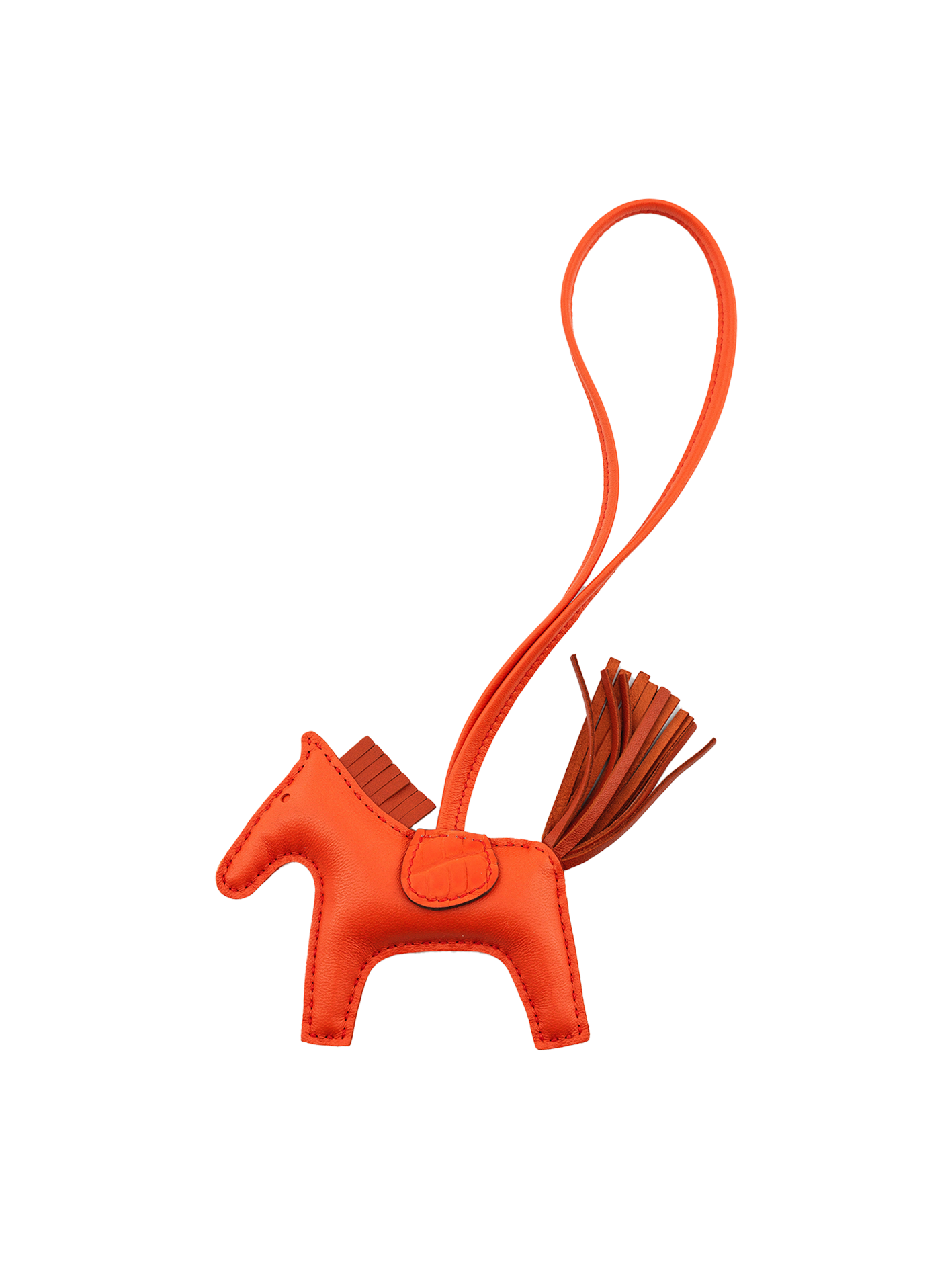 NEW RODEO CHARM ORANGE/ POPPY CORNALINE ALLIGATOR TOUCH/ SWIFT