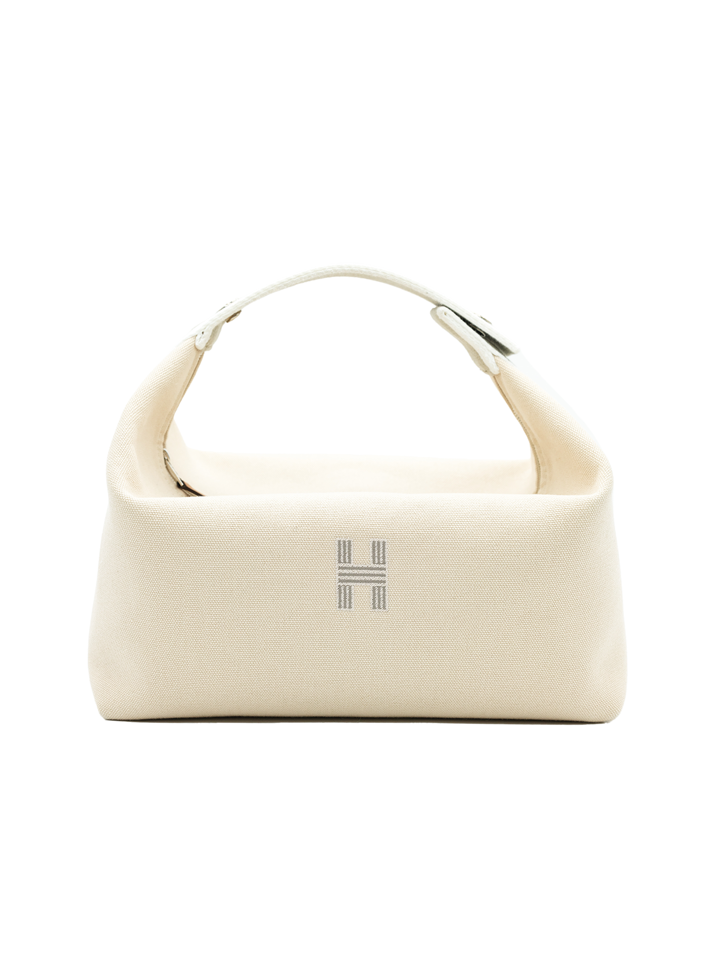 PRE-LOVED HERMÈS BRIDE-A-BRAC CASE LARGE MODEL TOILE BEIGE PHW