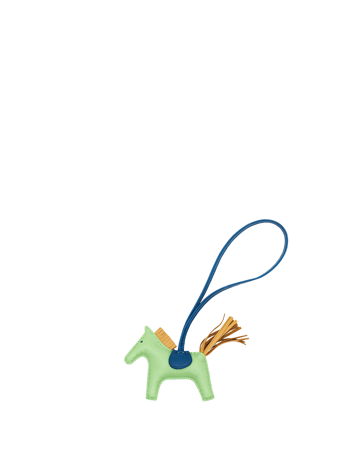 NEW HERMÈS RODEO CHARM SESAME/ VERT CRIQUET/ AGNEAU SWIFT