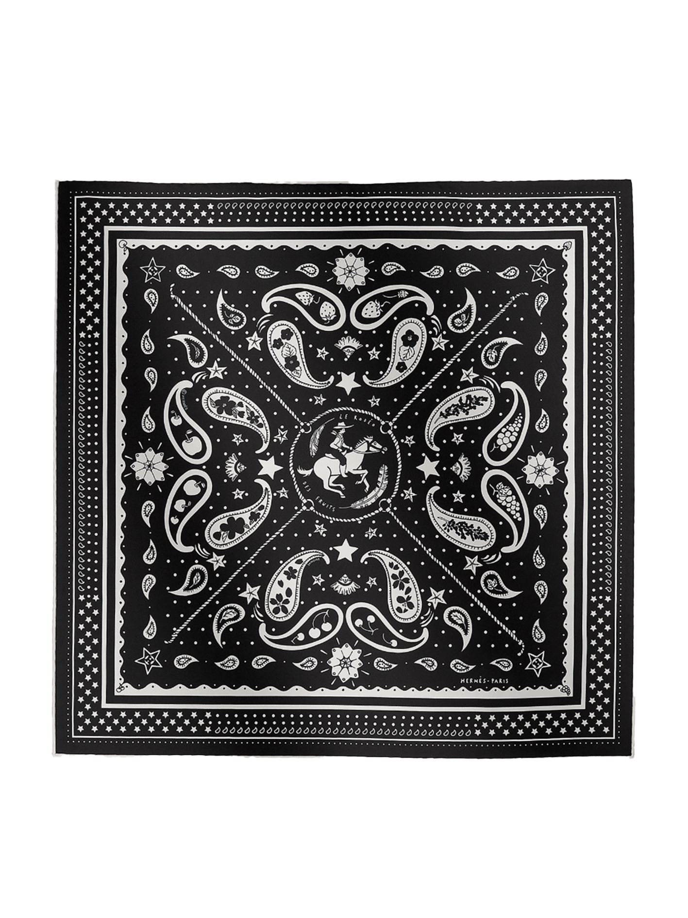 NEW HERMÈS LE RODEO DES FRUITS BANDANA SCARF
