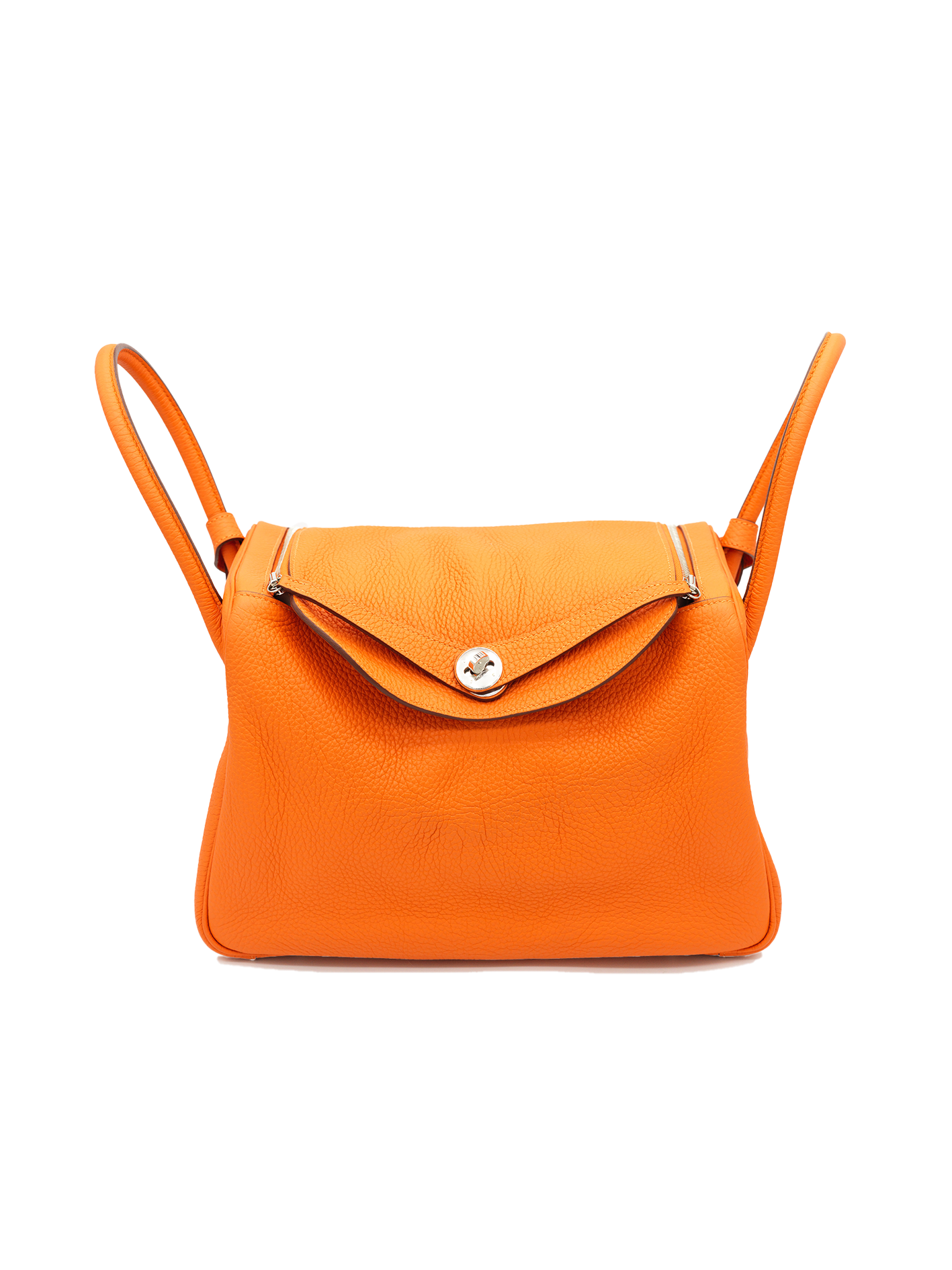 PRE-LOVED HERMÈS LINDY 36 TAURILLON CLEMENCE ORANGE PHW
