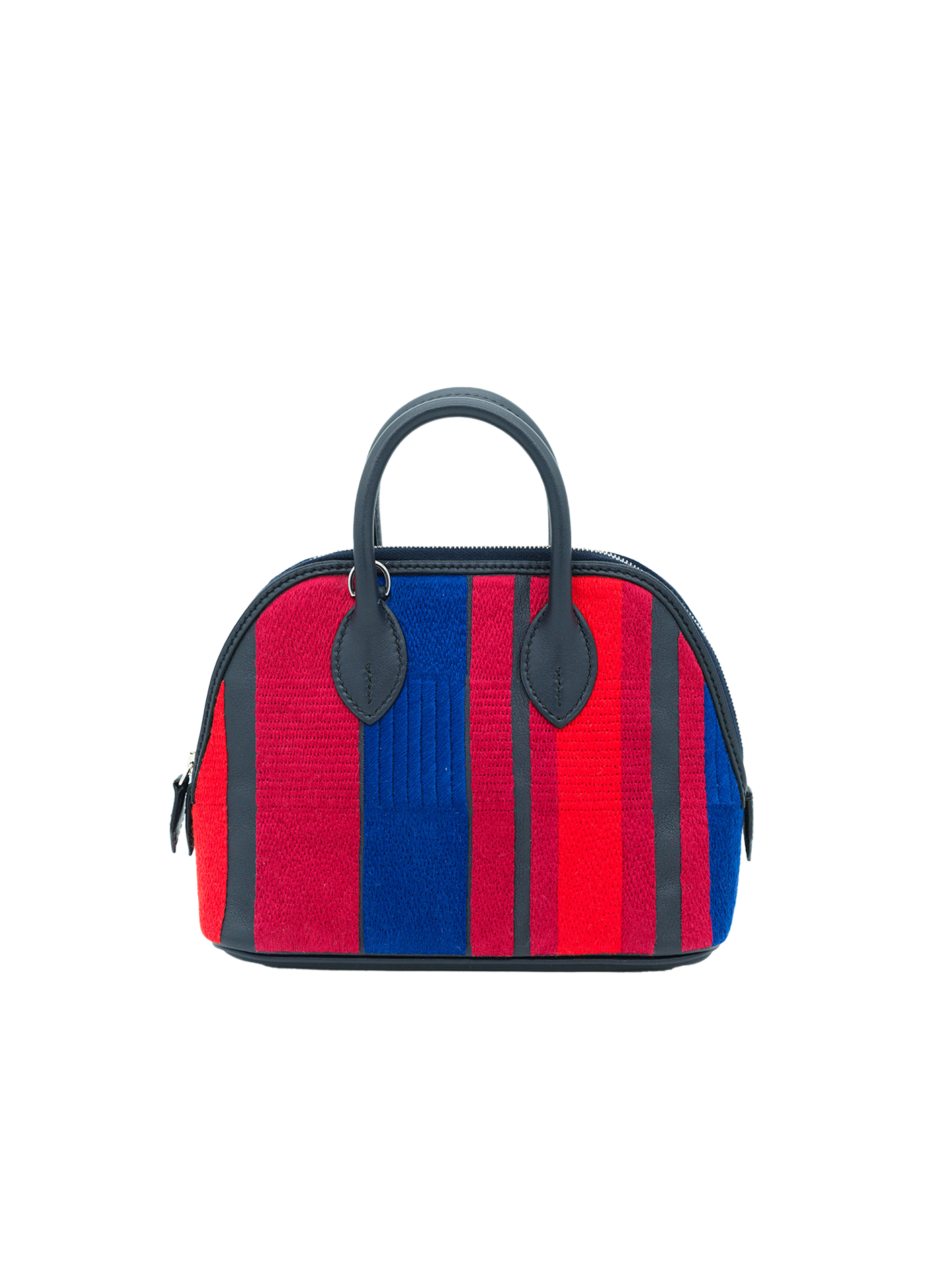 PRE-LOVED HERMÈS MINI BOLIDE CHAMKILA NOIR/ BLEU DE MALTE/ ROUGE DE COEUR PHW