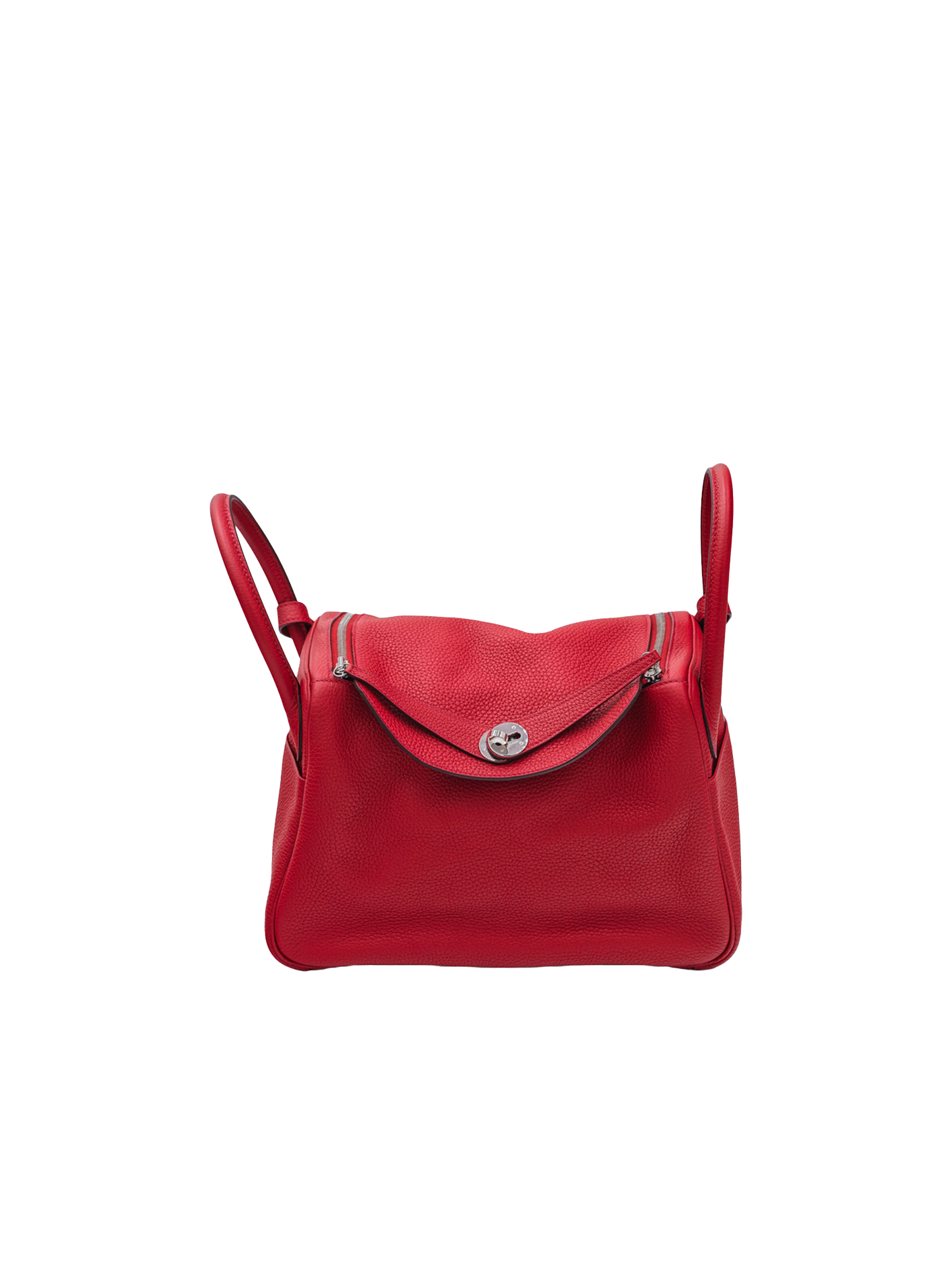 二手爱马仕 LINDY 30 TAURILLON CLEMENCE ROUGE CASAQUE PHW