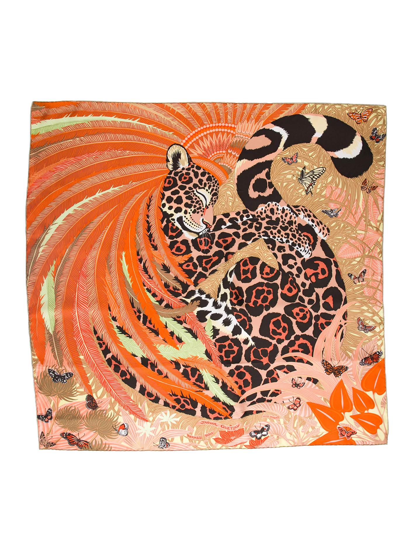 NEW HERMÈS JAGUAR QUETZAL SCARF