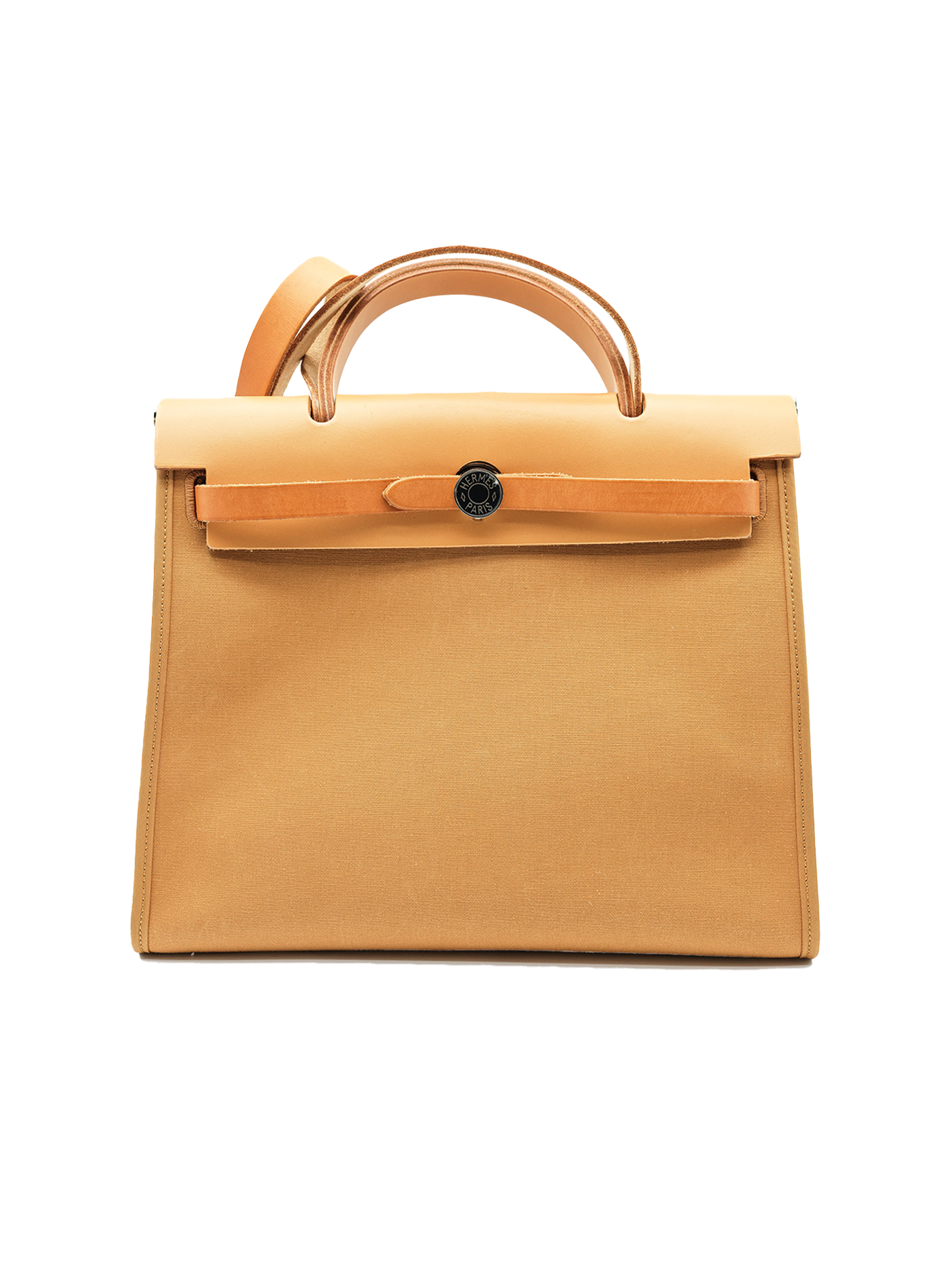 二手爱马仕 HERBAG 31 ZIP TOILE 沙丘色/天然黑貂色 PHW