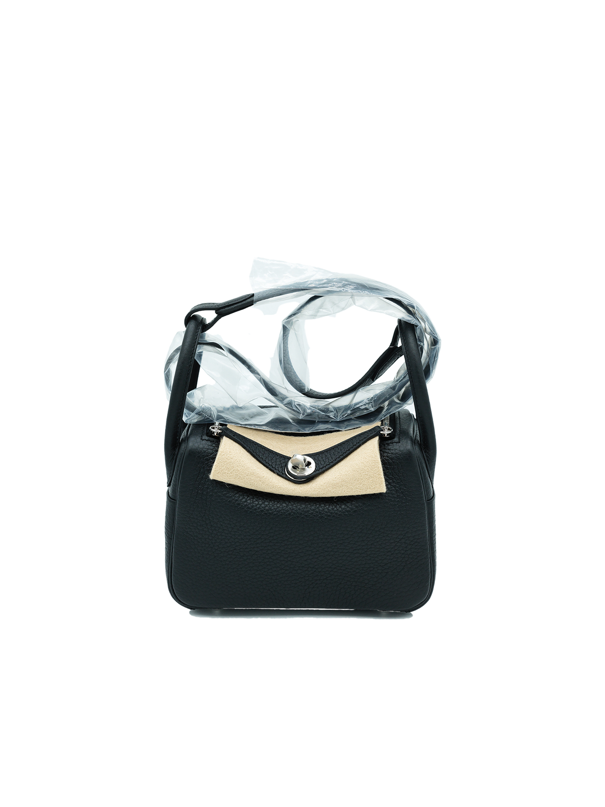 NEW HERMÈS MINI LINDY TAURILLON CLEMENCE BLACK PHW