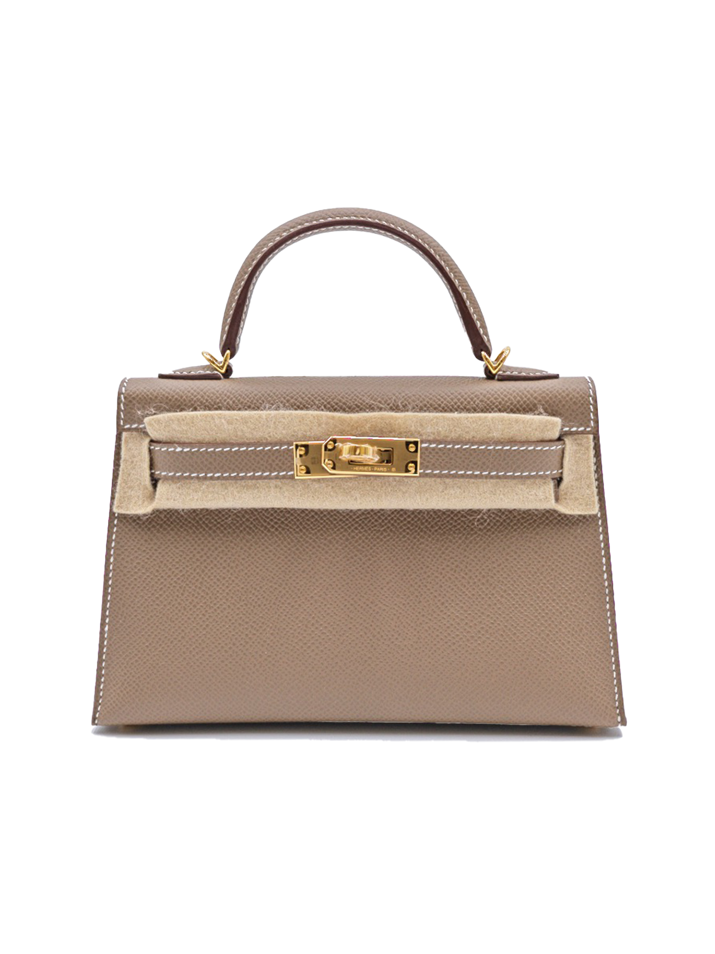 NEW HERMES MINI KELLY II EPSOM ETOUPE GHW