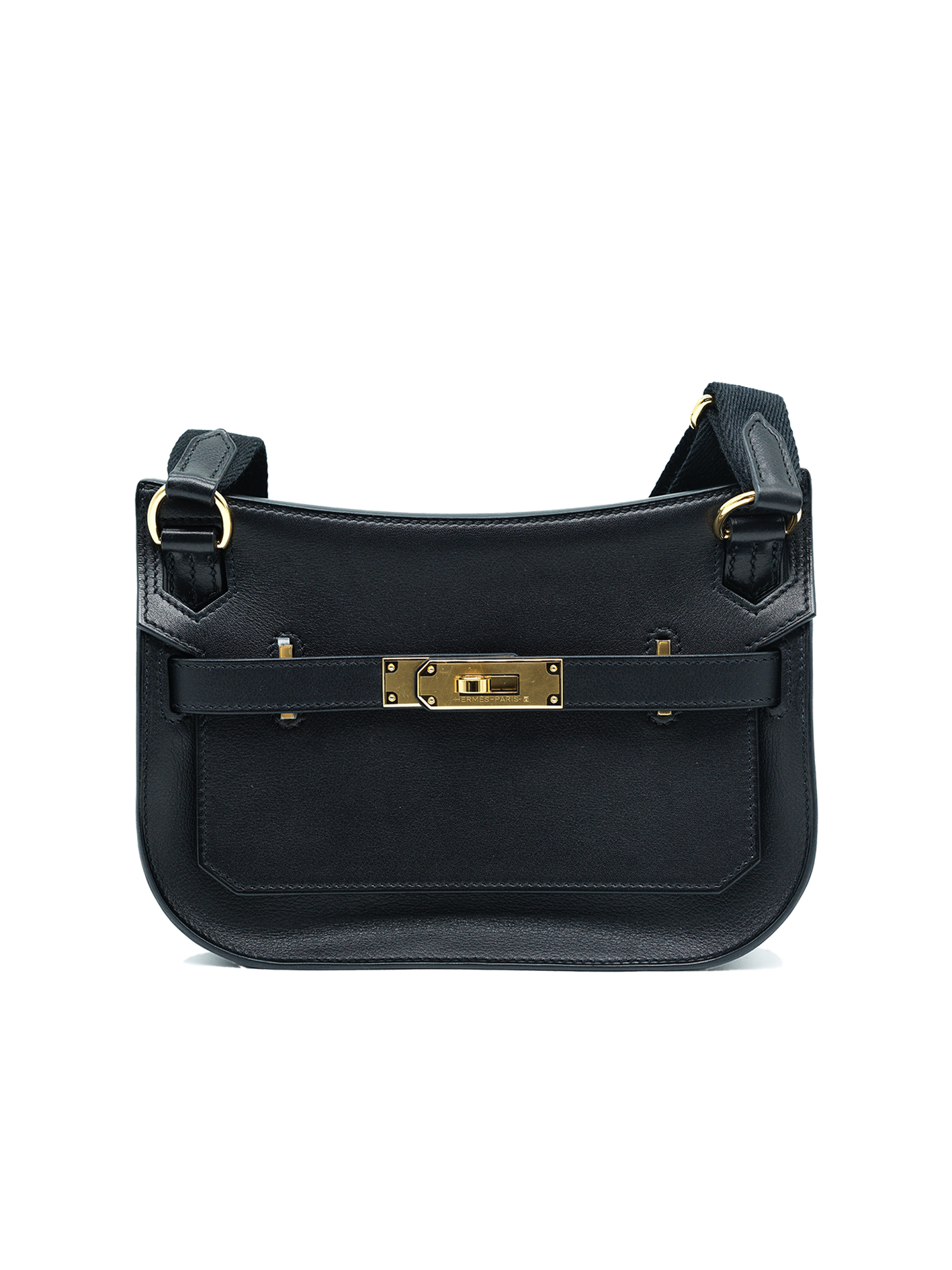 PRE-LOVED HERMÈS MINI JYPSIERE EVERGRAIN BLACK GHW