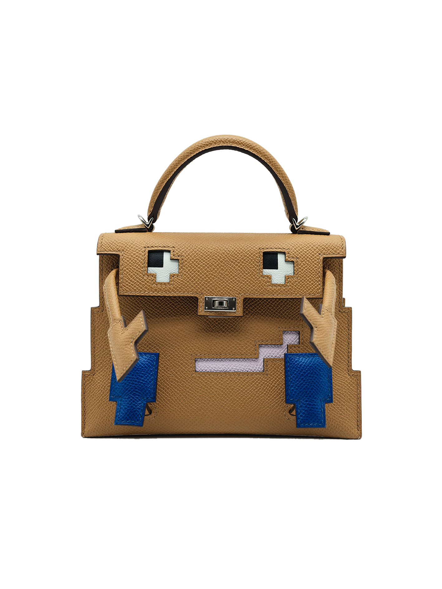 PRE-LOVED HERMÈS KELLY DOLL EPSOM BISCUIT/ ROSE TEXAS/ BLUE FRANCE PHW