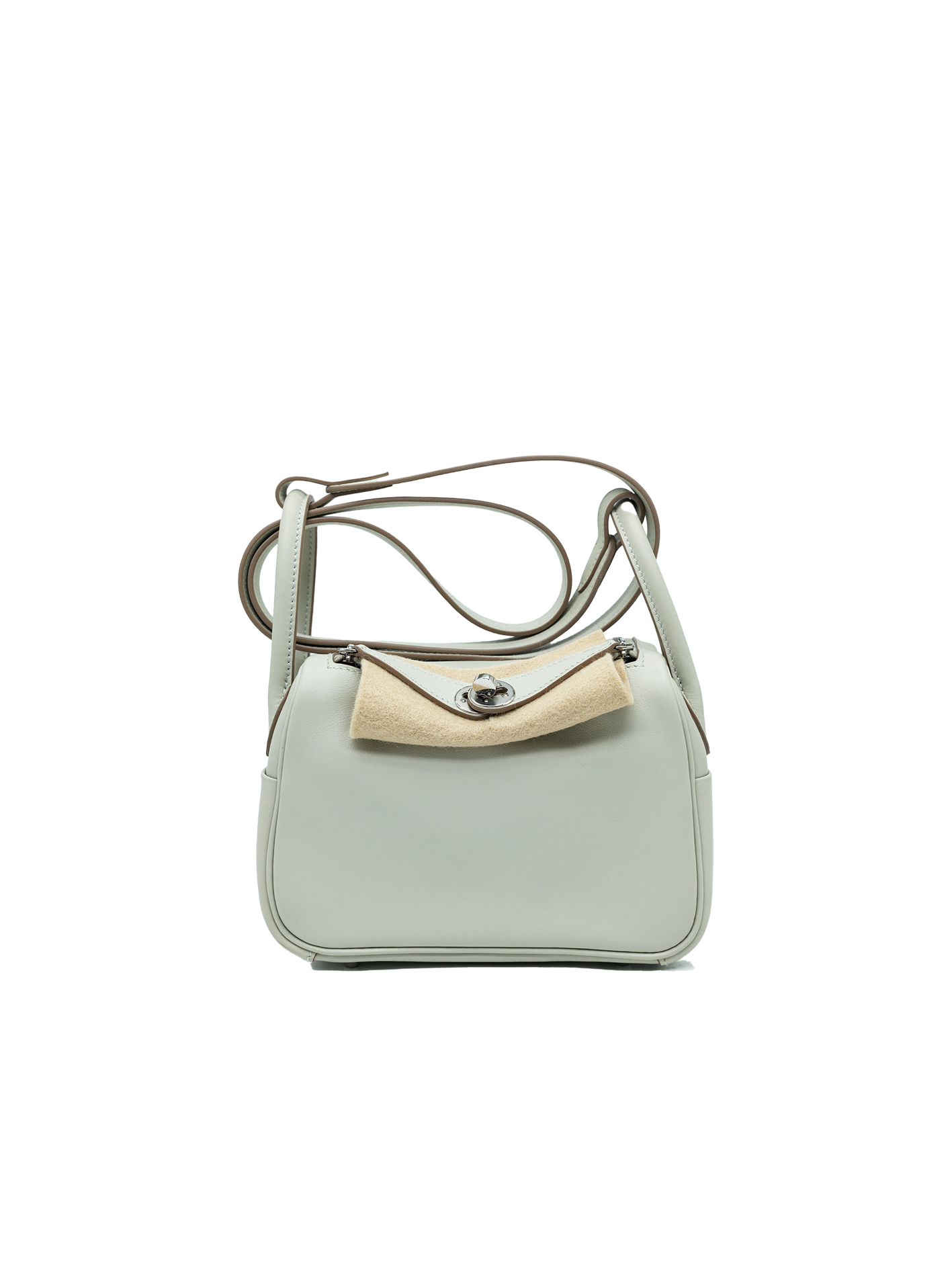 PRE-LOVED HERMÈS MINI LINDY SWIFT GRIS PERLE PHW