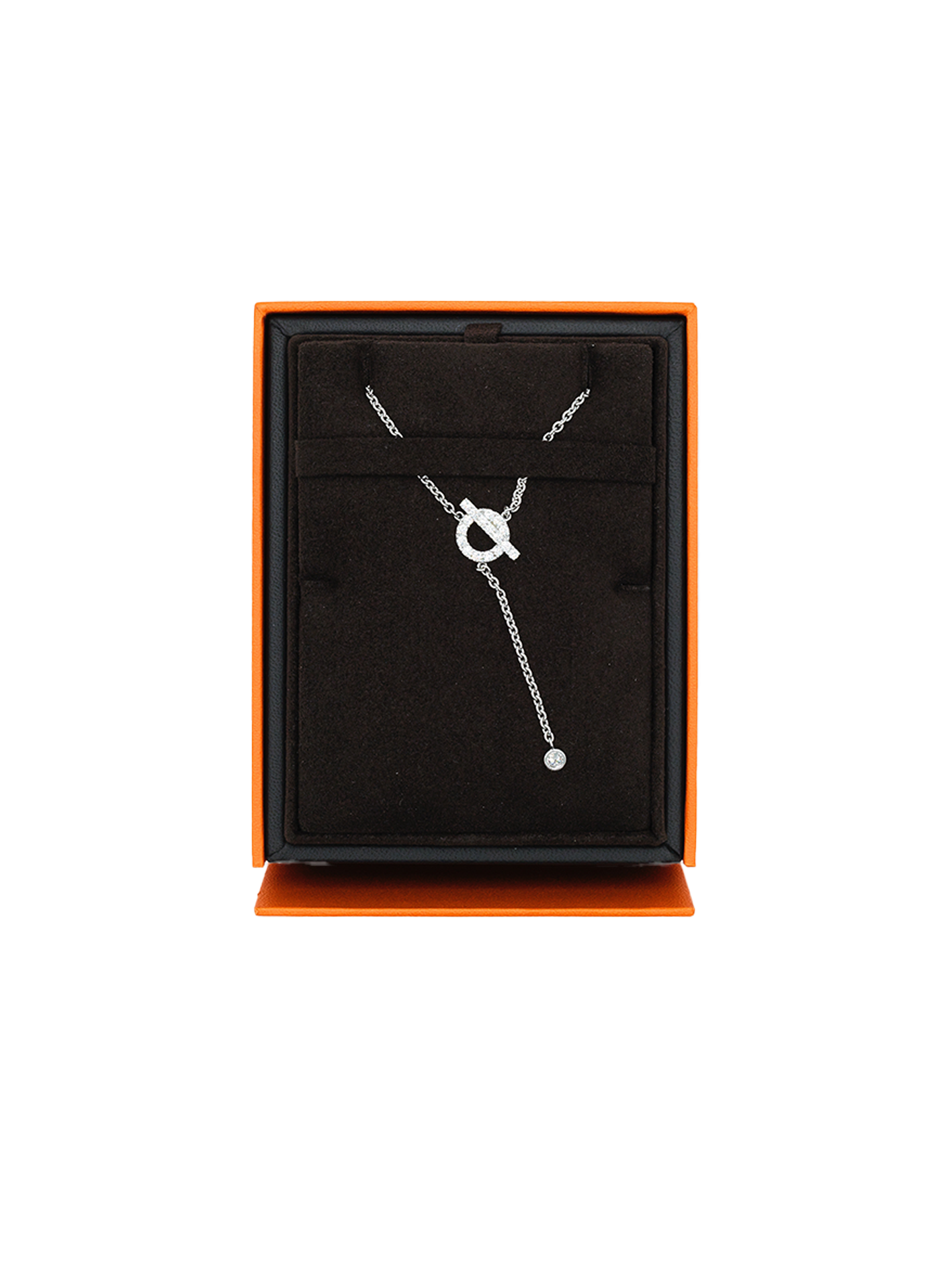 NEW HERMÈS FINESSE NECKLACE WITH DIAMOND PHW