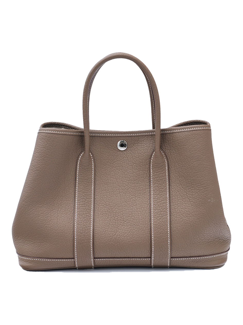 USED HERMES GARDEN PARTY 30 ETOUPE TAURILLON CLEMENCE PHW
