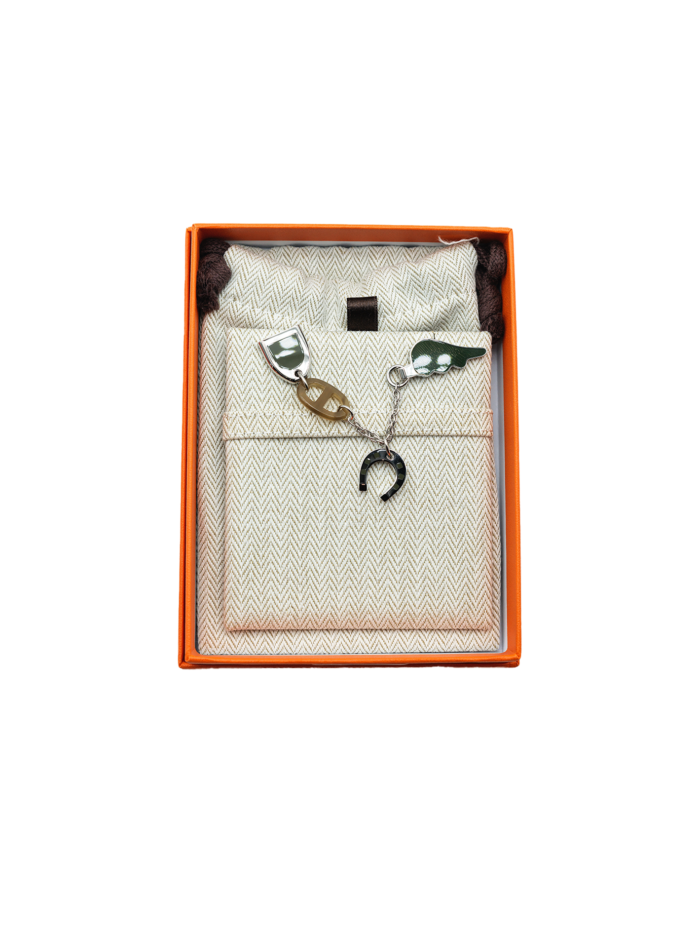 NEW HERMÈS BON VOYAGE BROOCH THREADER EARRINGS