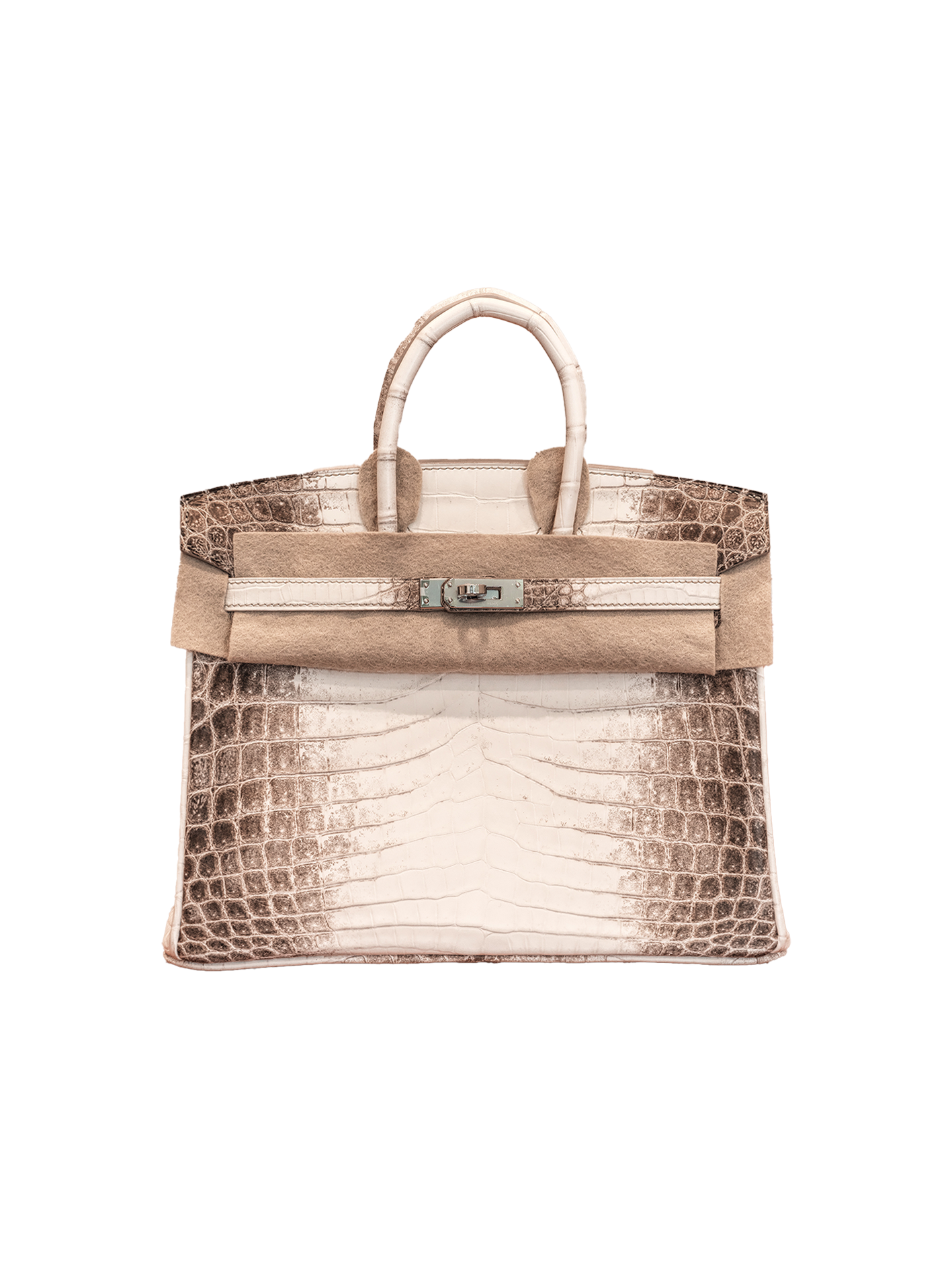 NEW HERMES BIRKIN 25 HIMALAYA MATTE NILOTICUS CROCODILE BLANC PALLADIUM HARDWARE