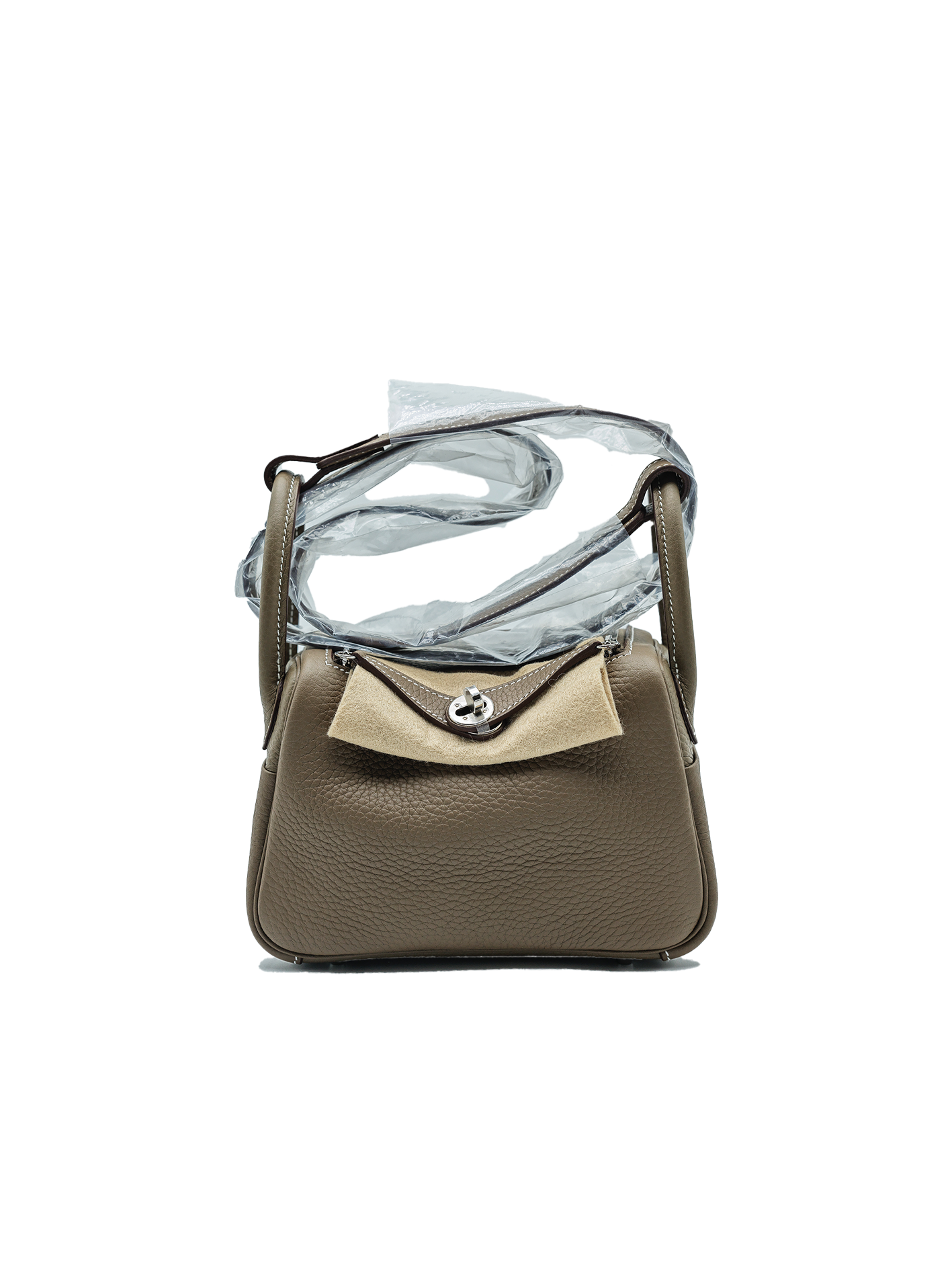 NEW HERMÈS MINI LINDY TAURILLON CLEMENCE ETOUPE PHW