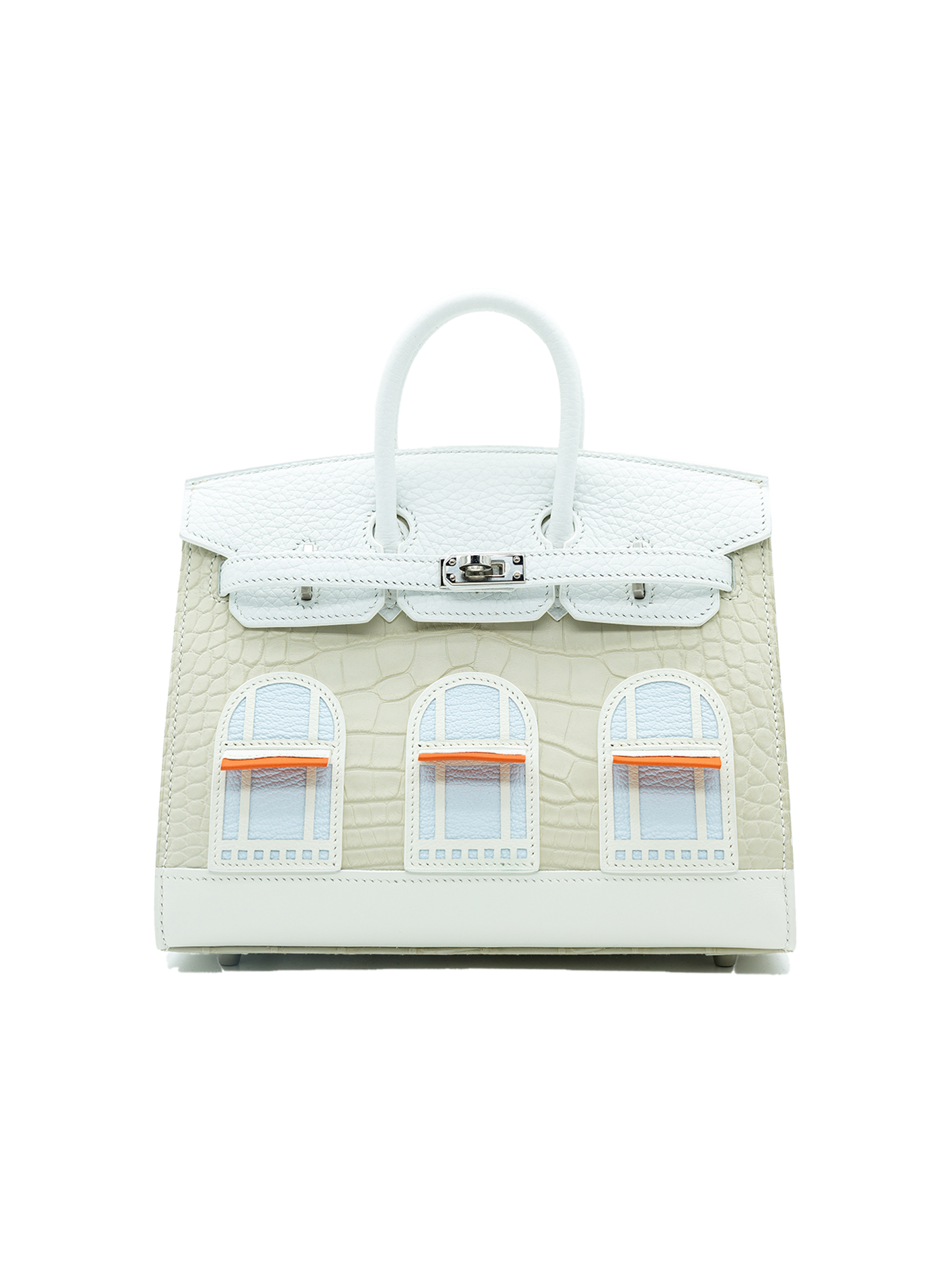 NEW HERMÈS FAUBOURG BIRKIN 20 ALLIGATOR CRCODILE/ TOGO/ CHEVRE/ SOMBRERO/ SWIFT BETON/ BLANC/ BLUE BRUME/ ORANGE/ CRAIE PHW