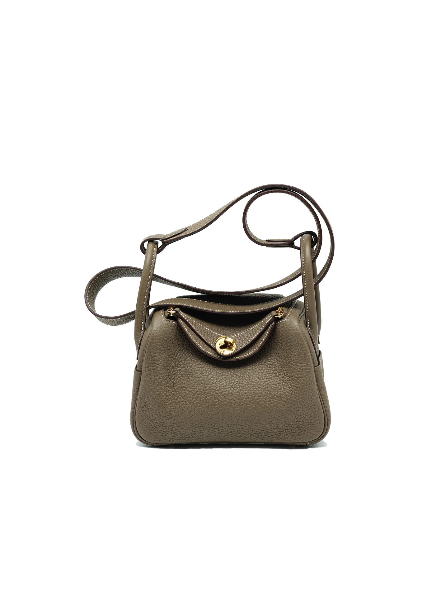 PRE-LOVED HERMÈS MINI LINDY TAURILLON CLEMENCE ETOUPE GHW