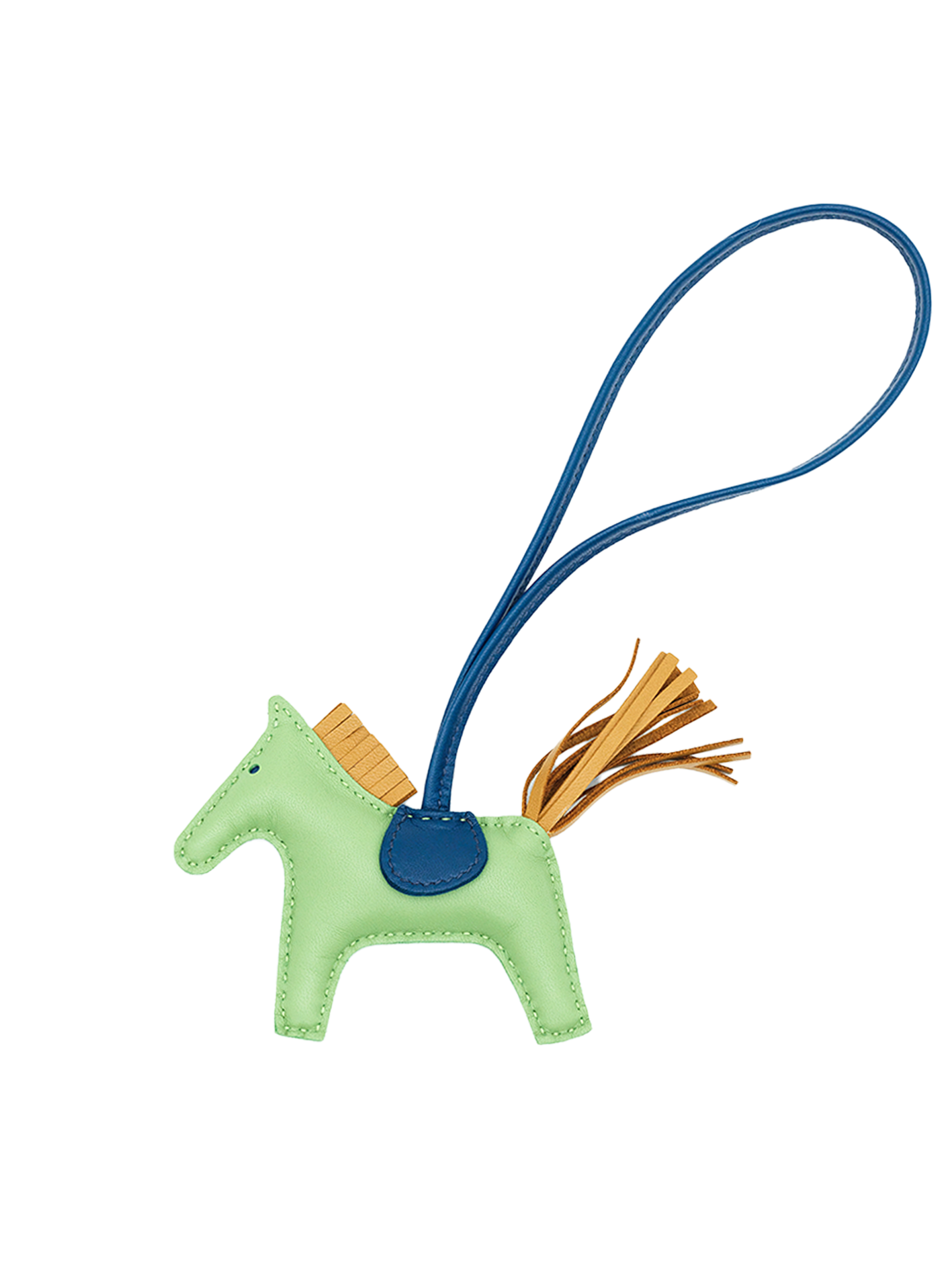 NEW HERMÈS RODEO CHARM SESAME/ VERT CRIQUET/ AGNEAU SWIFT
