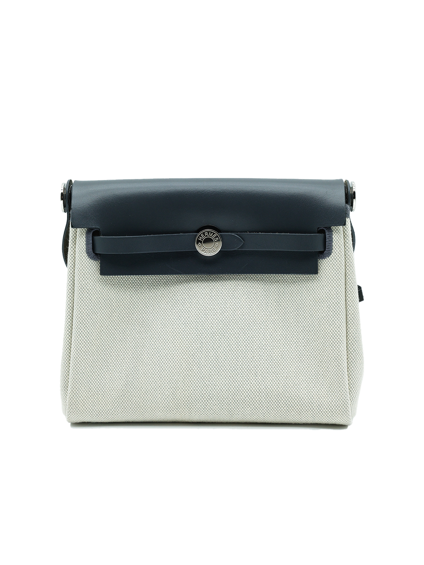 PRE-LOVED HERMÈS MINI HERBAG SWIFT/ TOILE GRIS ARDOISE PHW