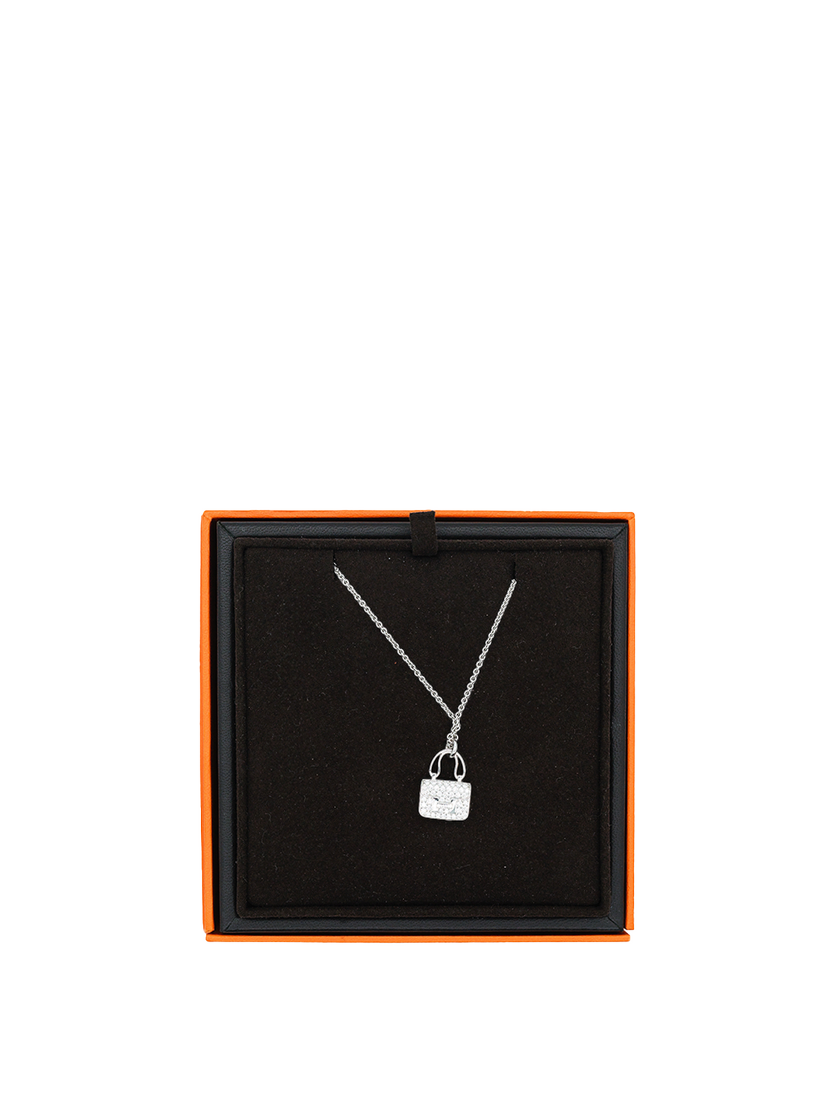 PRE-LOVED HERMÈS AMULETTES CONSTANCE PENDANT WITH DIAMOND PHW