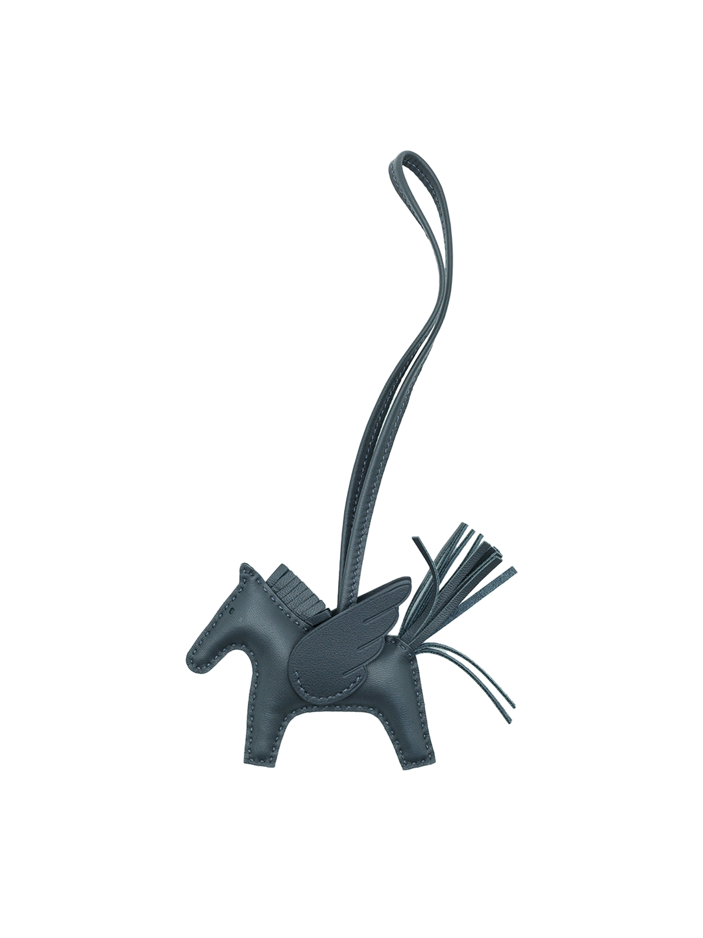 NEW HERMÈS RODEO PEGASE CHARM GRIS ARDOISE SWIFT