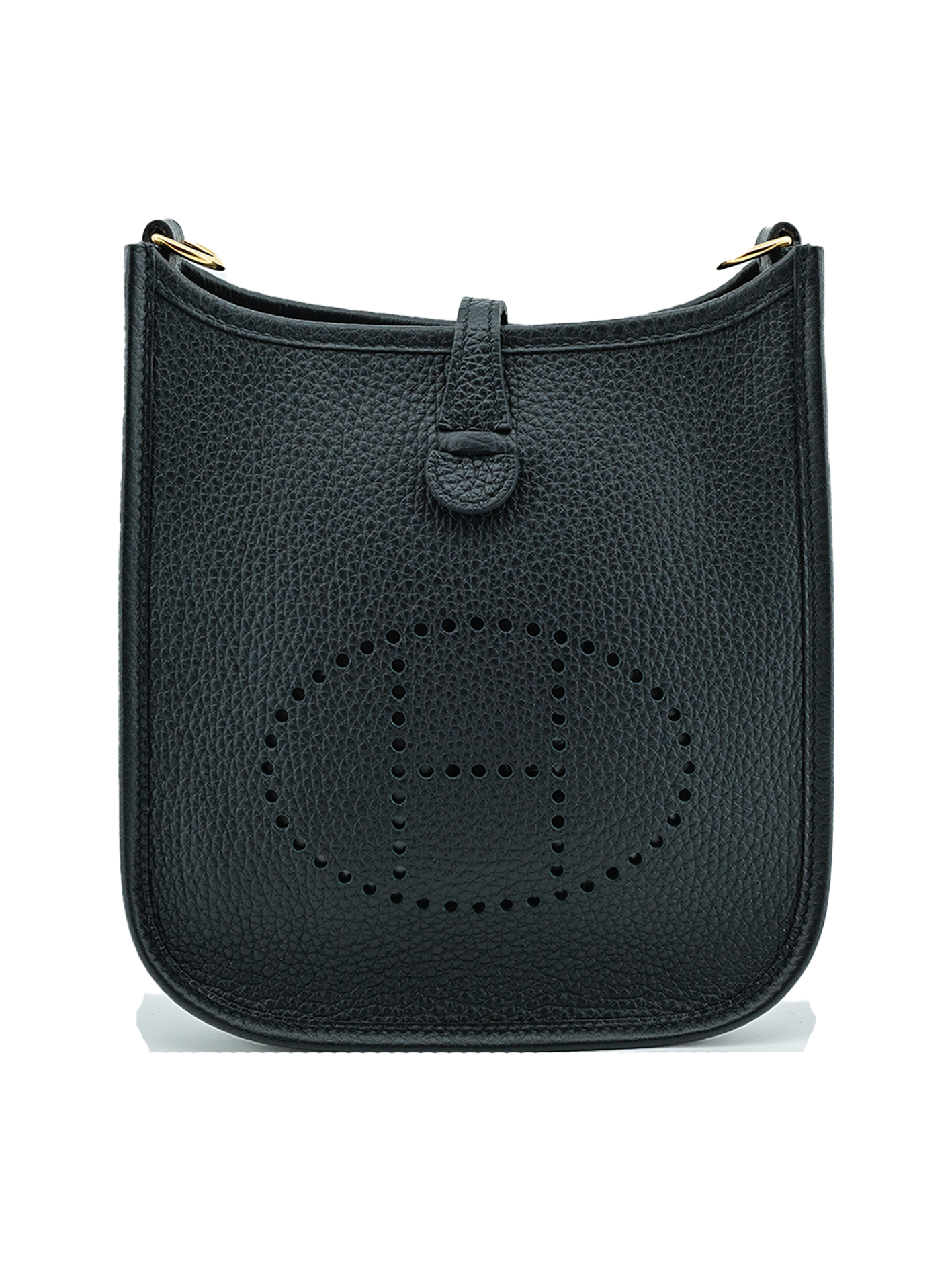 USED HERMES MINI EVELYNE TAURILLON CLEMENCE BLACK GHW