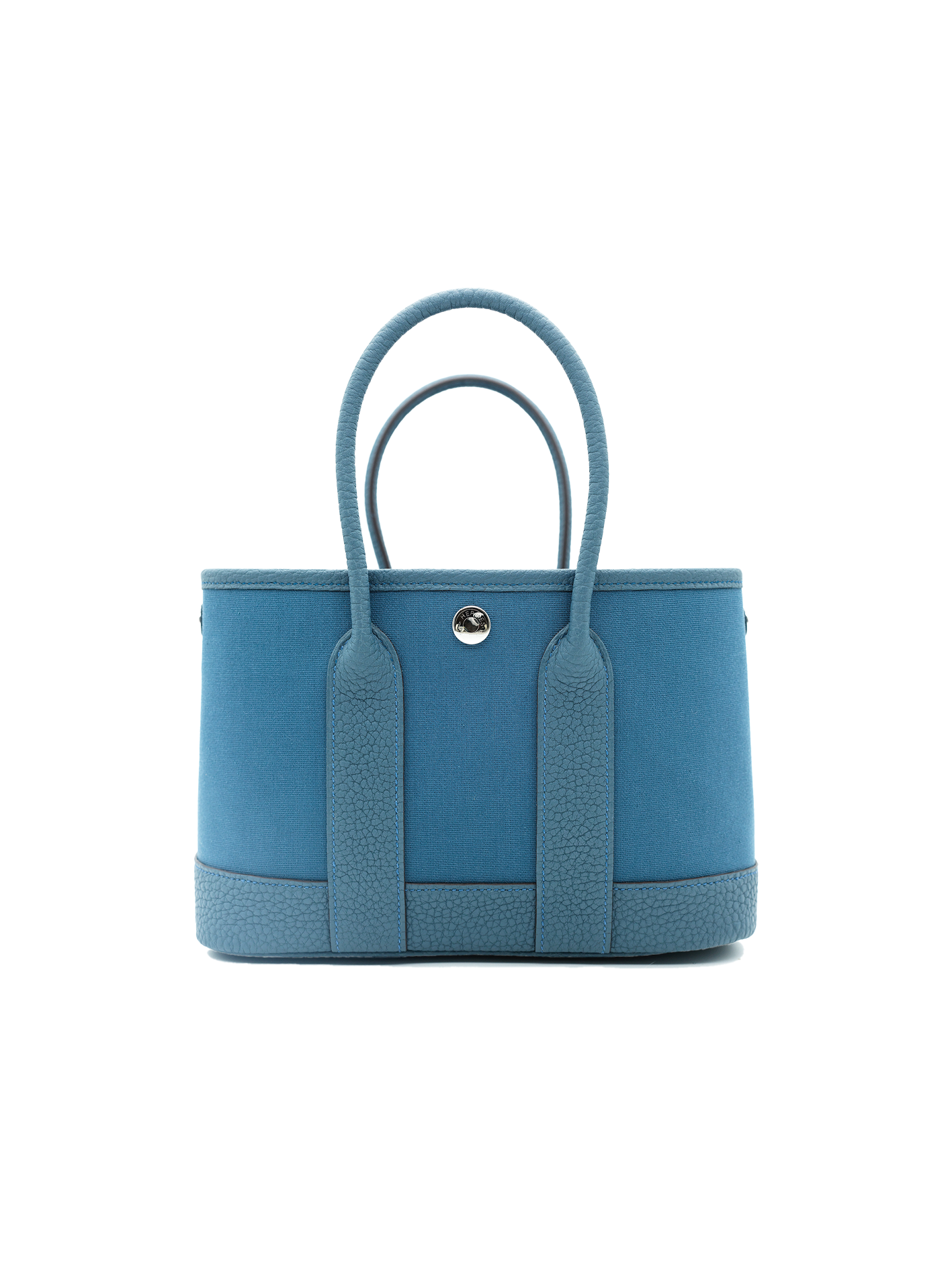 NEW HERMÈS MINI GARDEN PARTY TOILE/ NEGONDA BLEU TEMPETE PHW