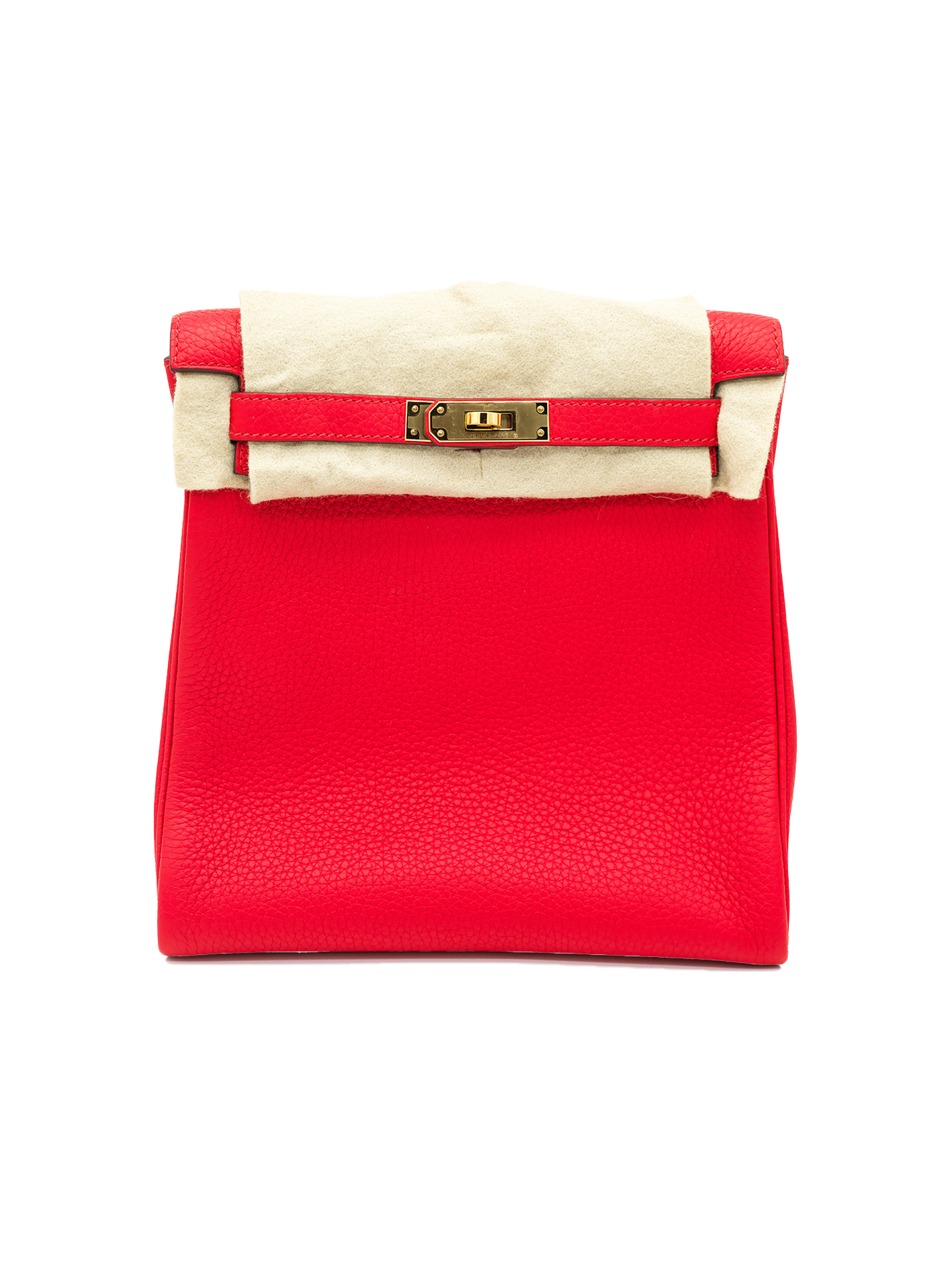 PRE-LOVED HERMÈS KELLY ADO TAURILLON CLEMENCE ROUGE DE COEUR GHW