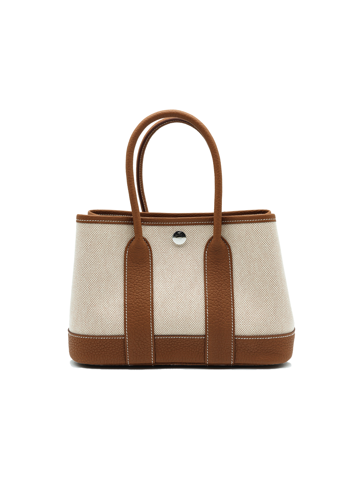 NEW HERMES MINI GARDEN PARTY TOILE/ NEGONDA GOLD PHW