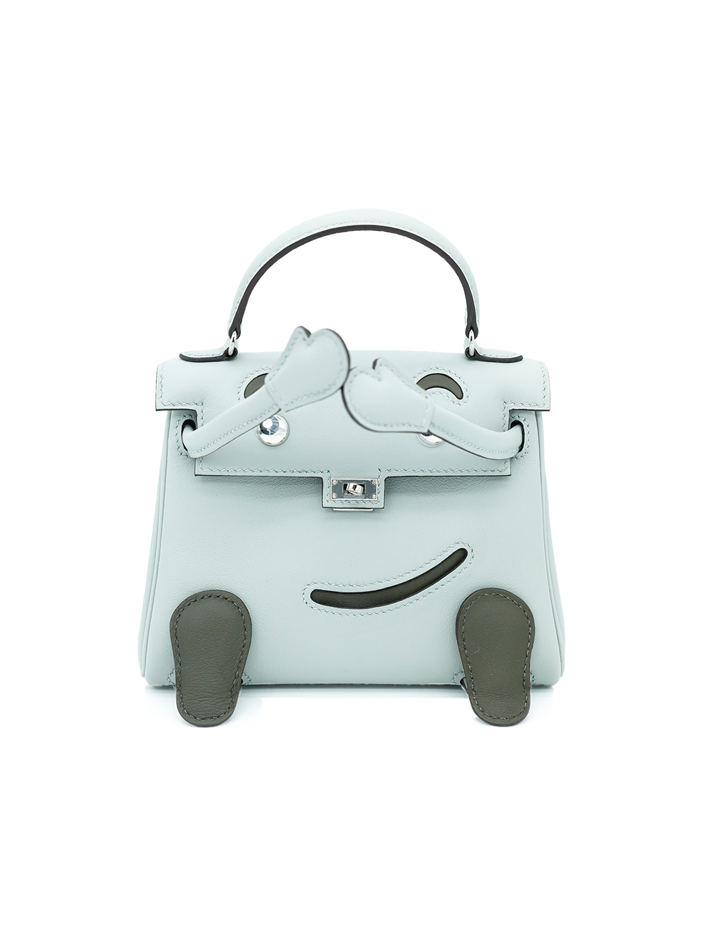NEW HERMÈS QUELLE IDOLE KELLY DOLL SWIFT BLEU GLACIER/ VERT MAQUIS PHW