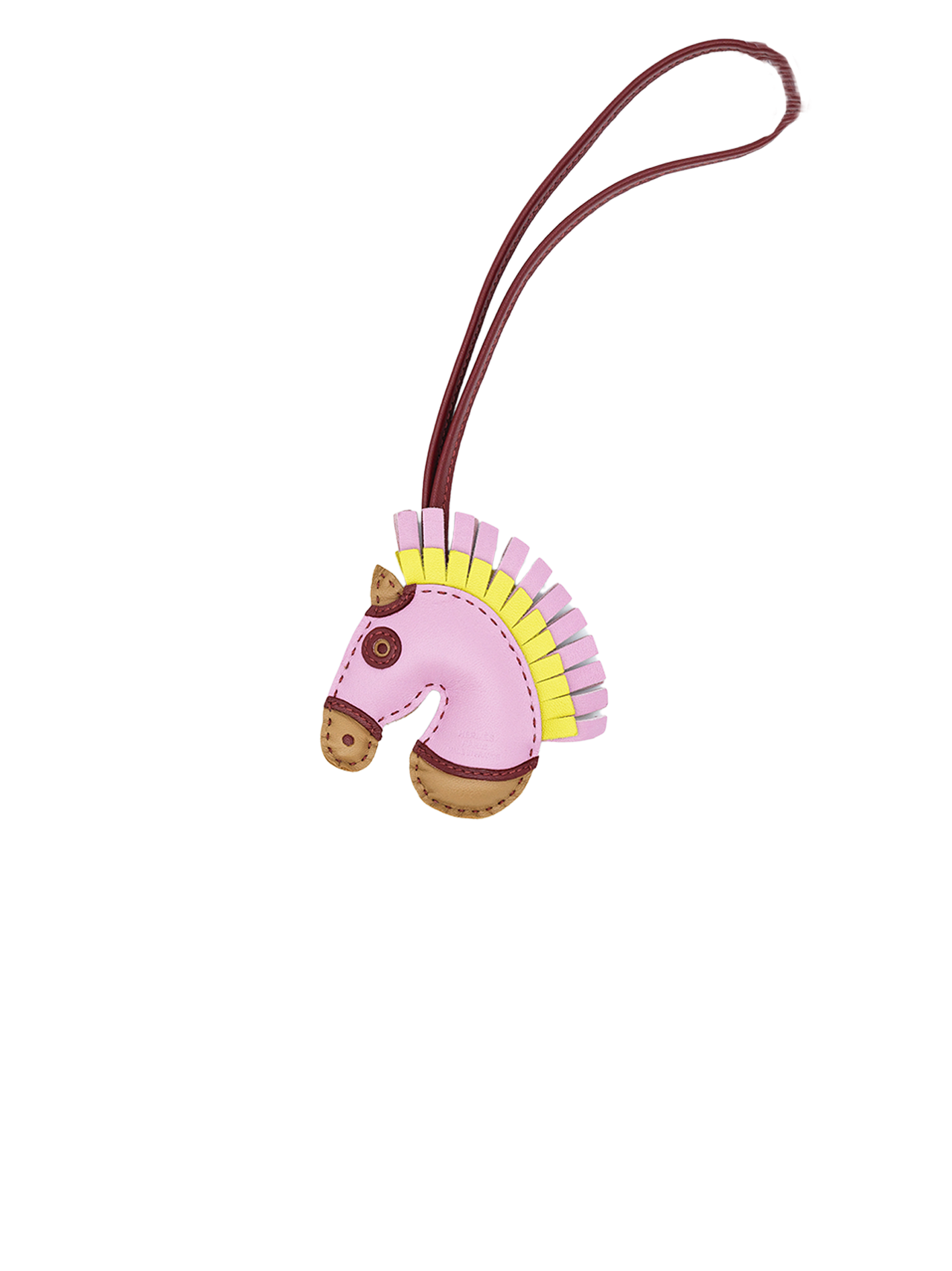 NEW HERMÈS GEEGEE BAG CHARM CHAI/ MAUVE SYLVESTRE/ ROUGE GRENAT/ LIME SWIFT