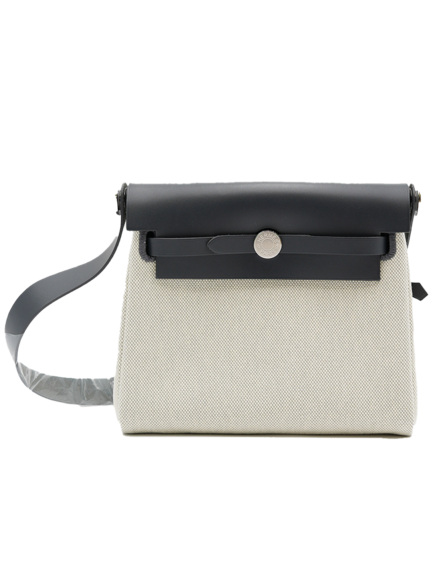 全新 HERMES 迷你 HERBAG TOILE GRIS ARDOISE PHW