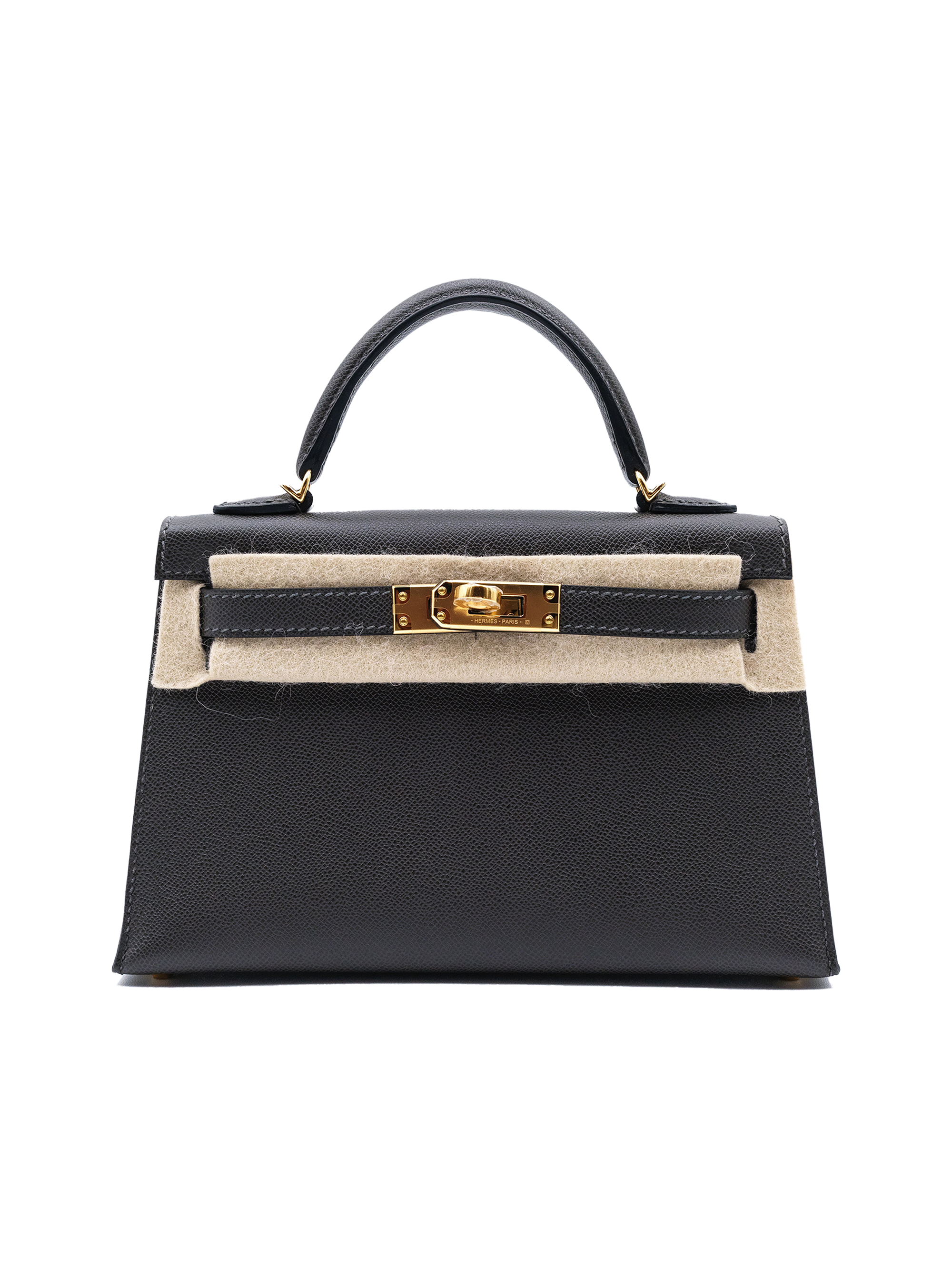 NEW HERMES MINI KELLY II MADAME GRIS GRAPHITE GHW