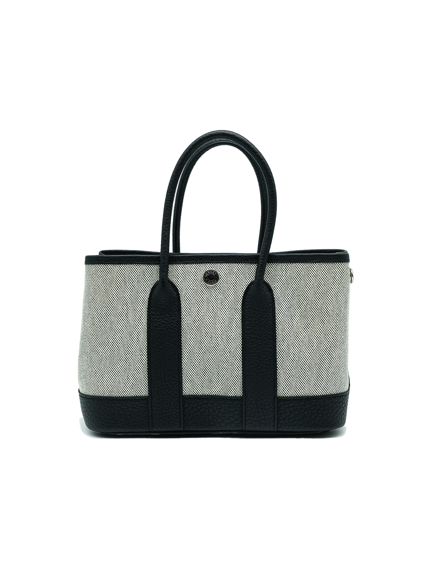 PRE-LOVED HERMÈS MINI GARDEN PARTY TOILE/ NEGONDA BLACK PHW