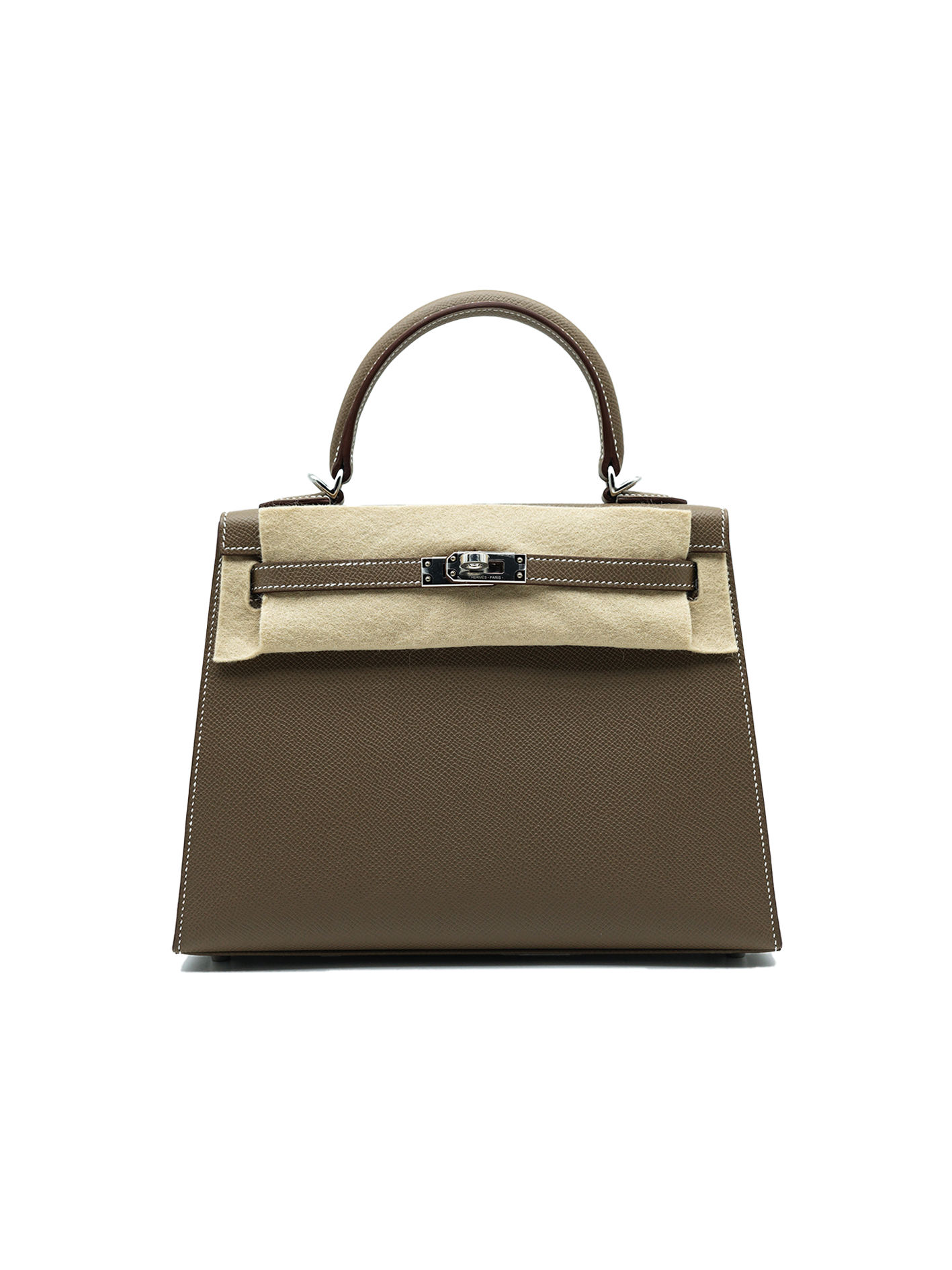 NEW HERMÈS KELLY 25 EPSOM ETOUPE PHW