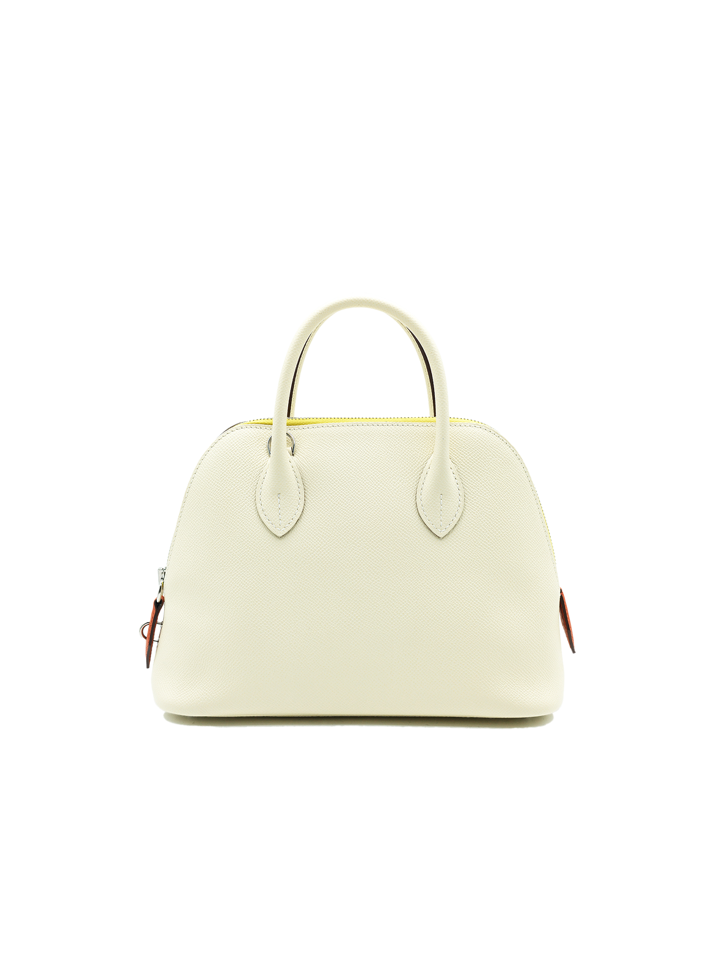 PRE-LOVED HERMÈS BOLIDE 25 EPSOM NATA/ LIME/ ORANGE H PHW
