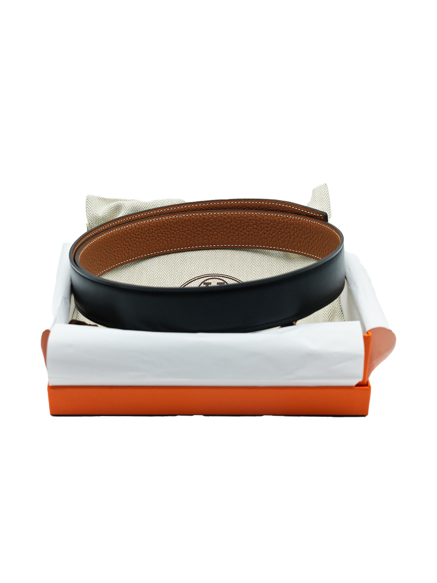 NEW HERMÈS KELLY DOUBLE SIDED BELT EPSOM BLACK PHW