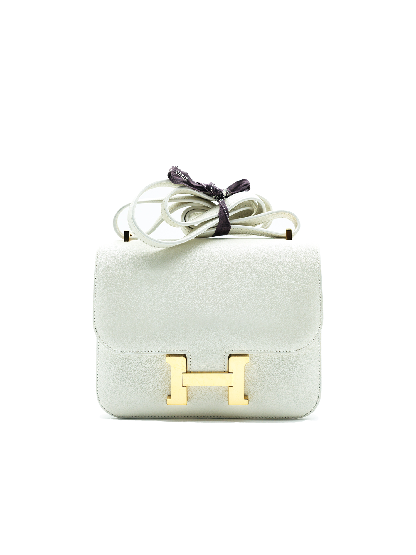 PRE-LOVED HERMÈS CONSTANCE 19 EVERCOLOR BLANC GHW