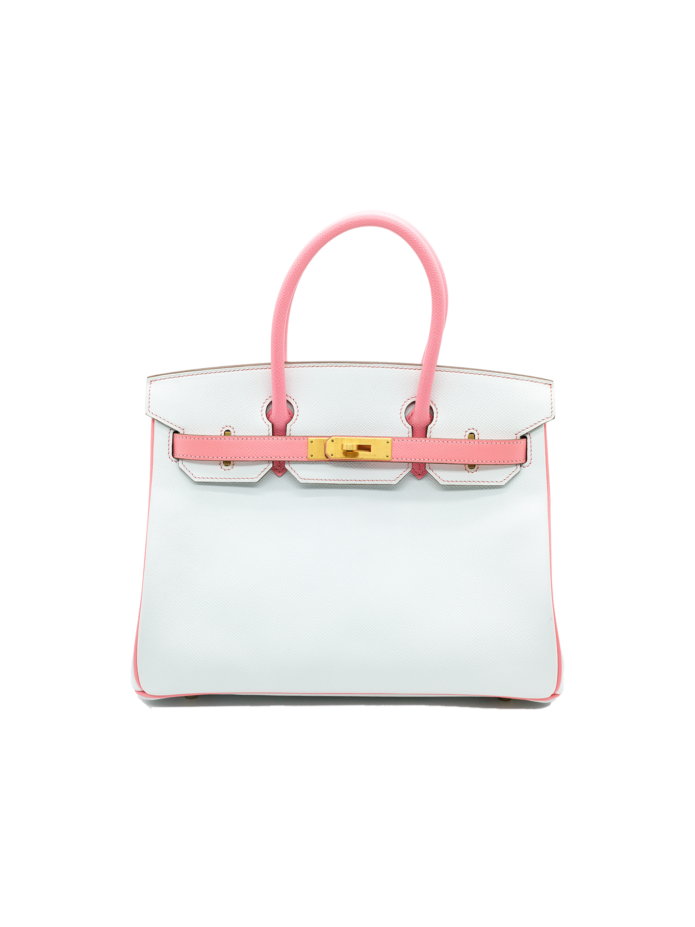 PRE-LOVED HERMÈS BIRKIN 30 EPSOM BLANC/ ROSE CONFETTI BGHW