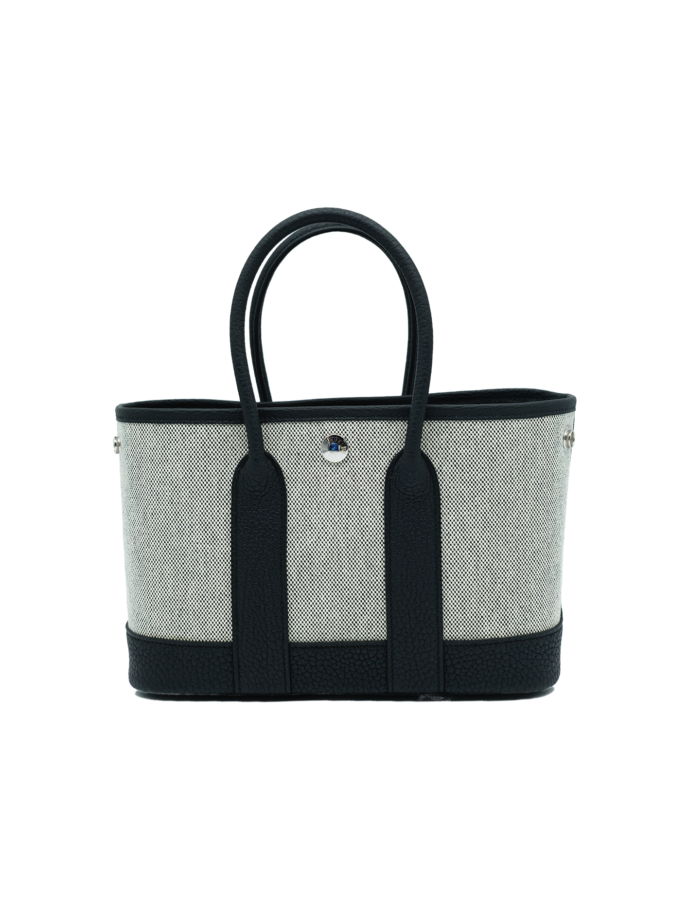 NEW HERMES MINI GARDEN PARTY TOILE/ NEGONDA BLACK PHW