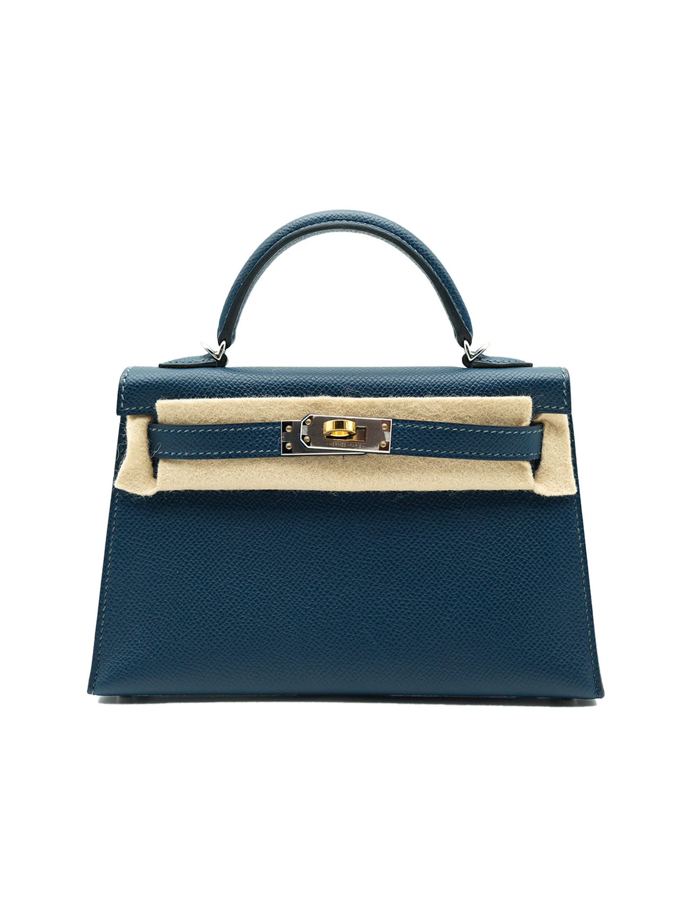 PRE-LOVED HERMÈS MINI KELLY II EPSOM BLEU DE PRUSSE EHW