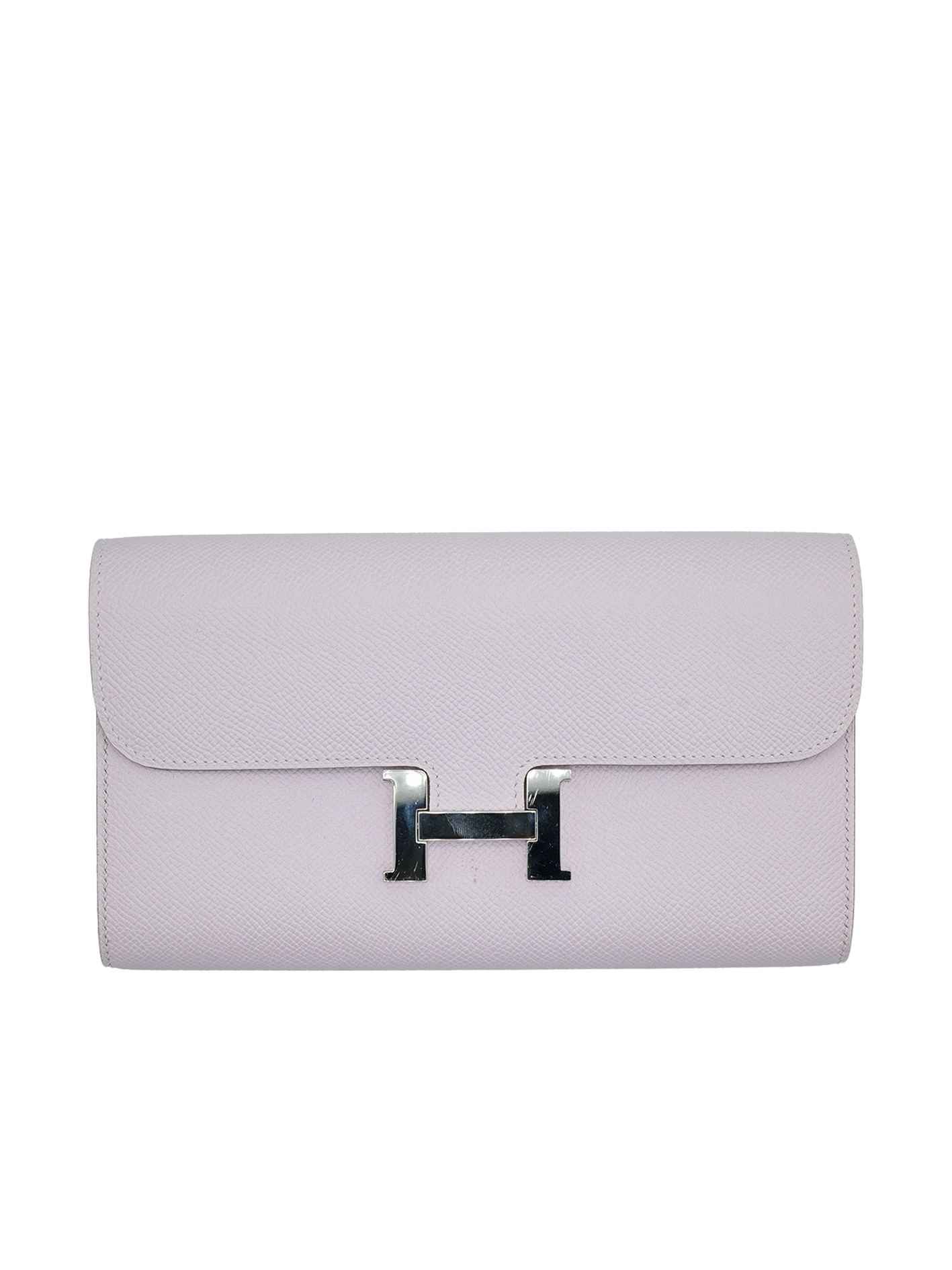 PRE-LOVED HERMÈS CONSTANCE TO GO WALLET EPSOM MAUVE PALE PHW