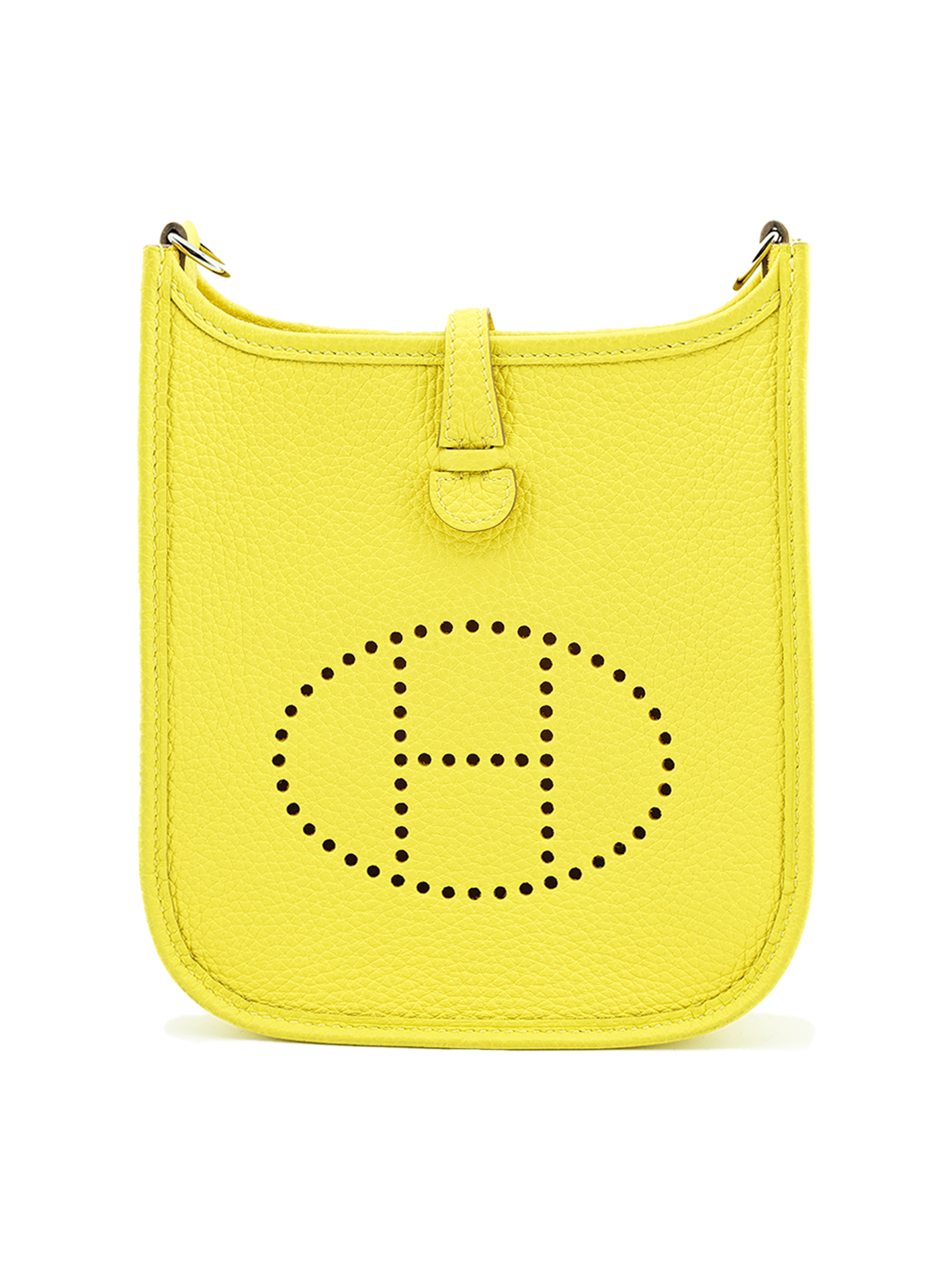USED HERMES MINI EVELYNE TAURILLON CLEMENCE LIME PHW