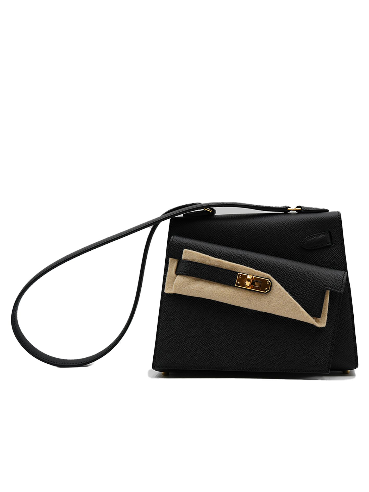 NEW HERMES KELLY DESORDRE EPSOM BLACK GHW