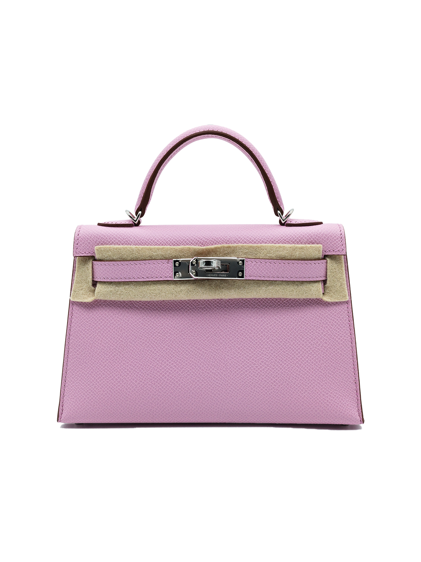 NEW HERMÈS MINI KELLY II EPSOM MAUVE SYLVESTRE PHW